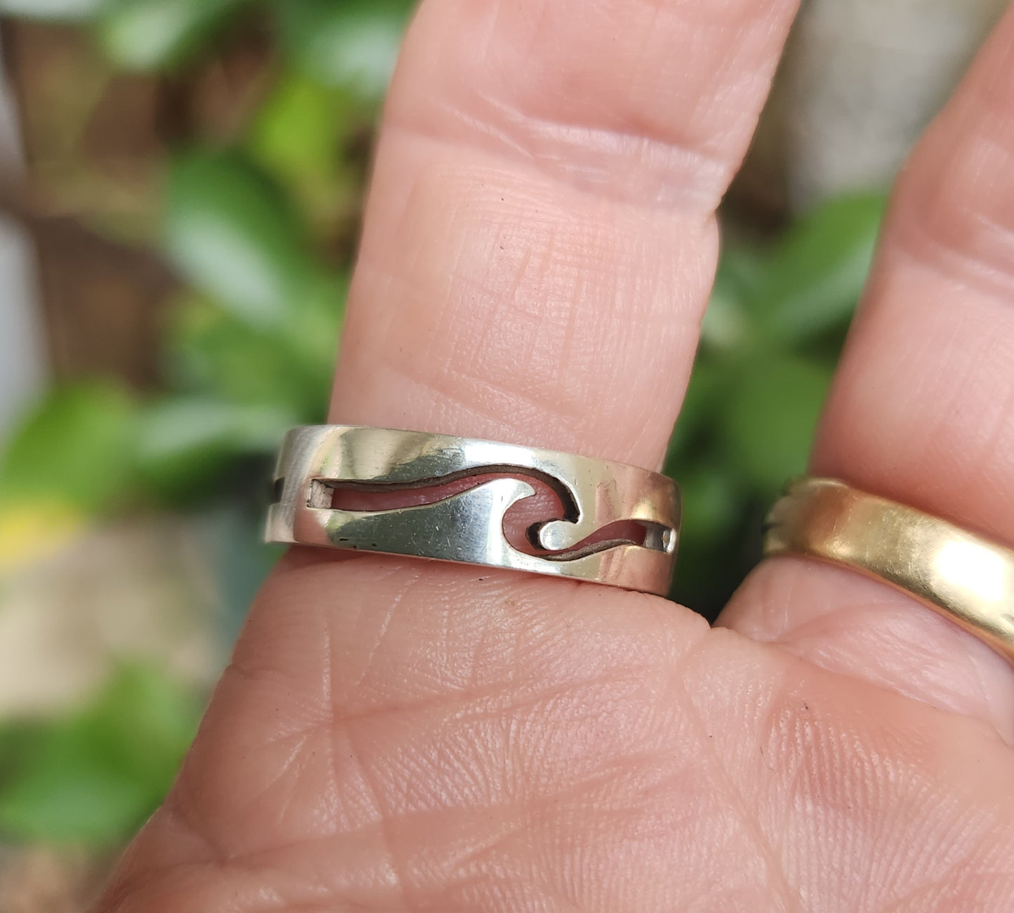 Wave Surf ring,925 sterling silver, ocean sea wedding ring