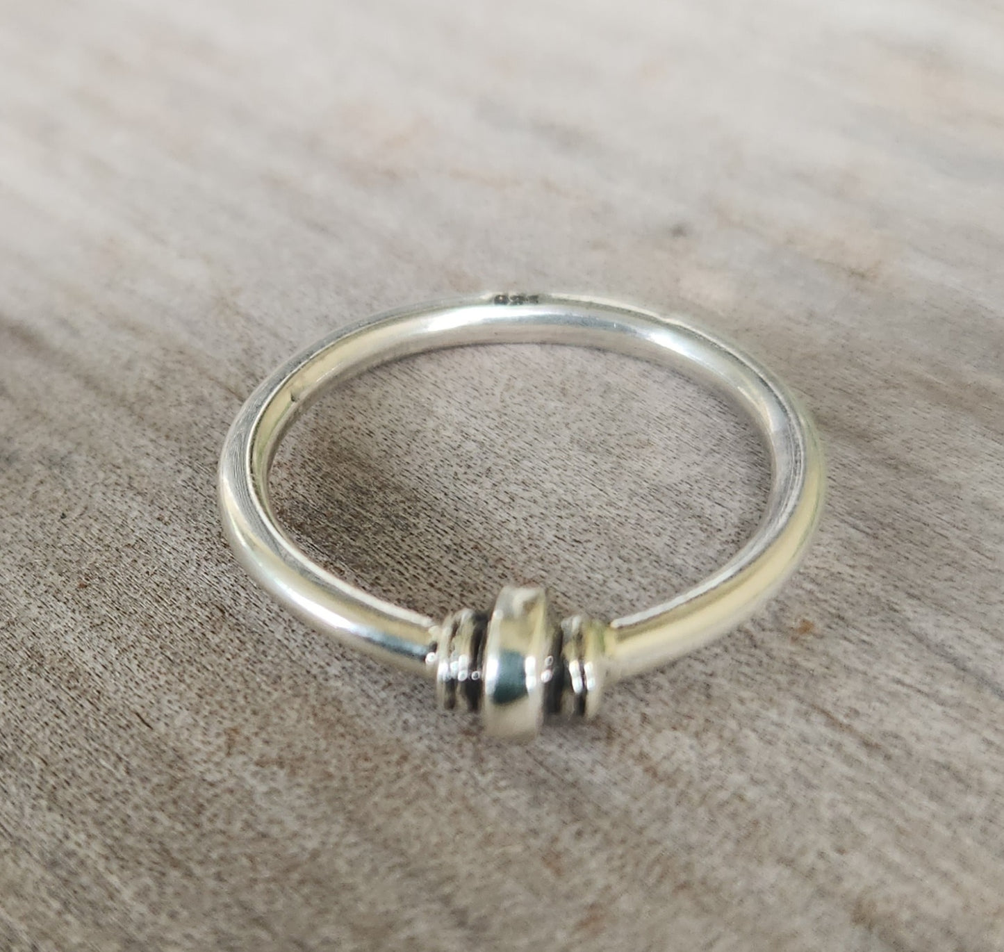 Small halo ball ring,solid 925 sterling silver, 2mm band,bead stacker