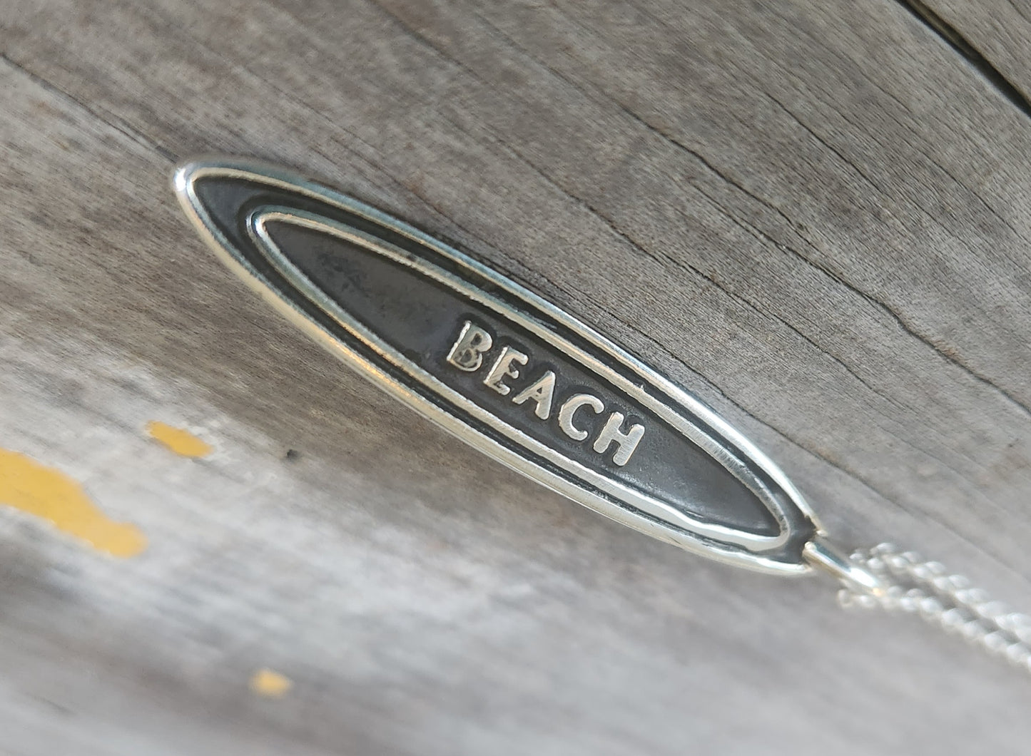 surf board,sterling silver surf pendant, wave,surfer beach jewelry,handmade,