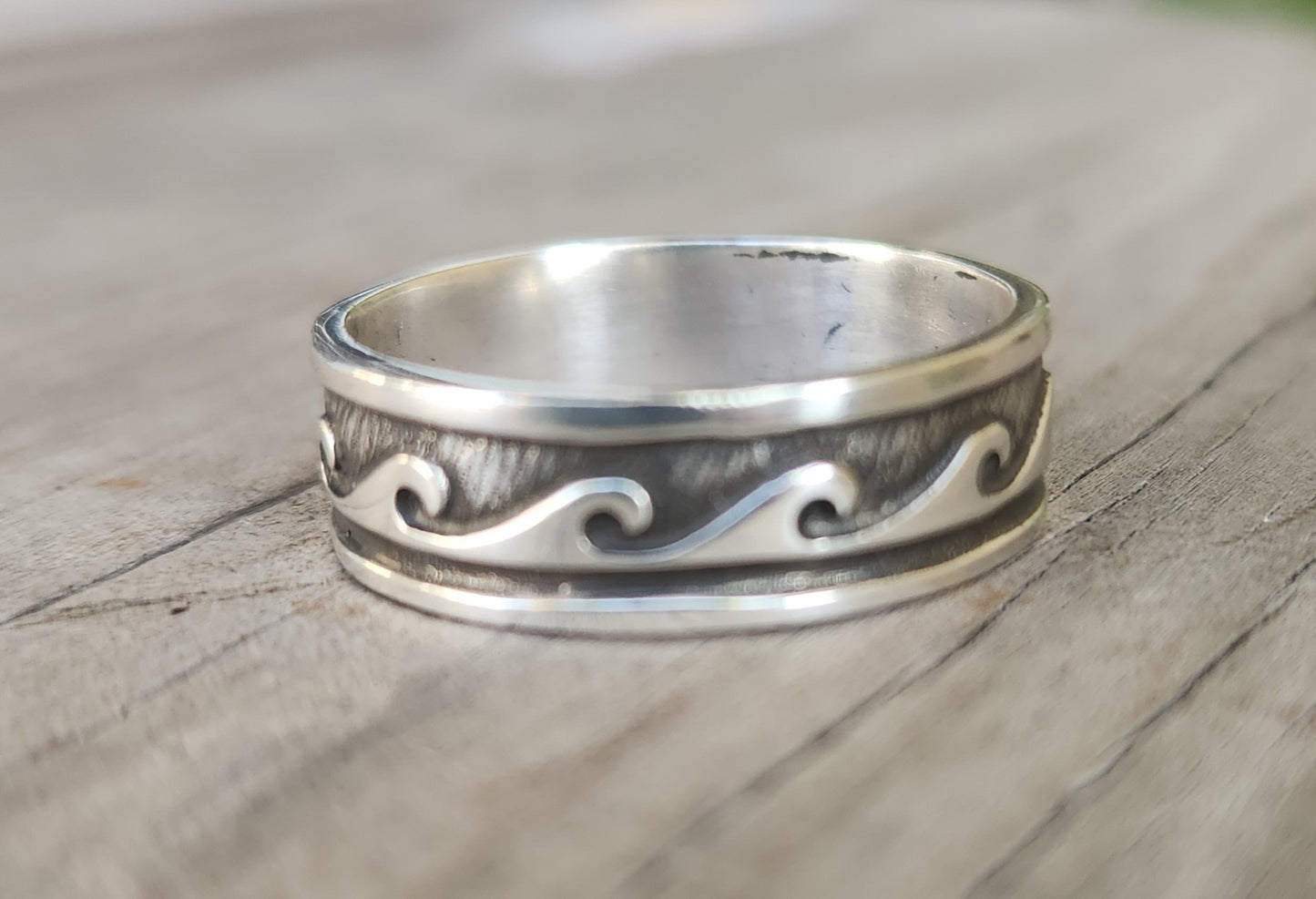 Wave Surf ring,925 sterling silver, ocean sea wedding ring