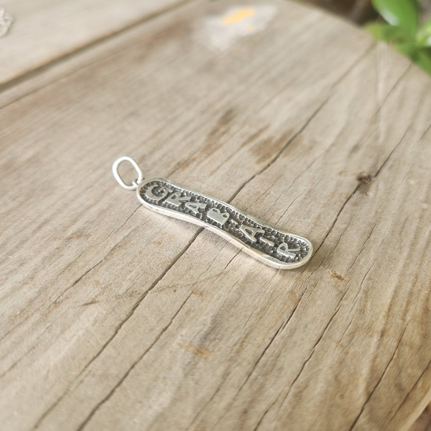 Skateboard grab air pendant,925 sterling silver,skateboard deck,handmade