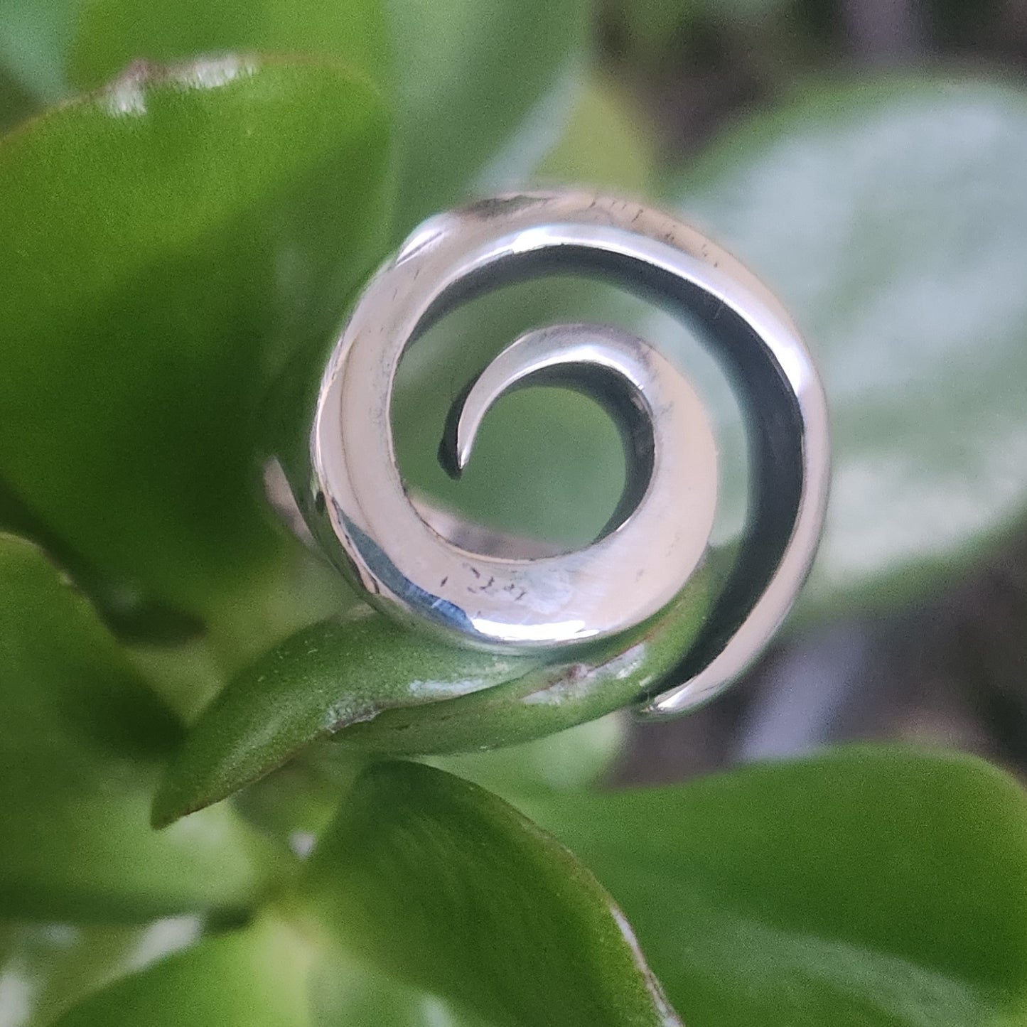 Swirl ring,Sterling silver,chunky ring,handmade,boho,goddess, steampunk,gothic,art nouveau celtic,tribal,gypsy,spiral,maori koru