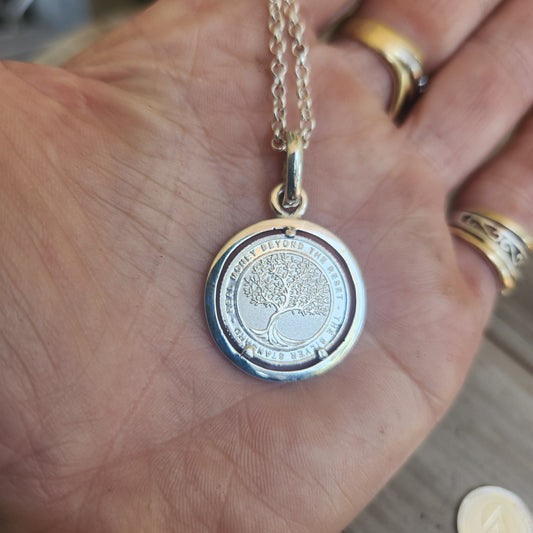 Australian Silver coin pendant,99%pure silver minted coin,set in sterling silver "real money beyond the great reset"