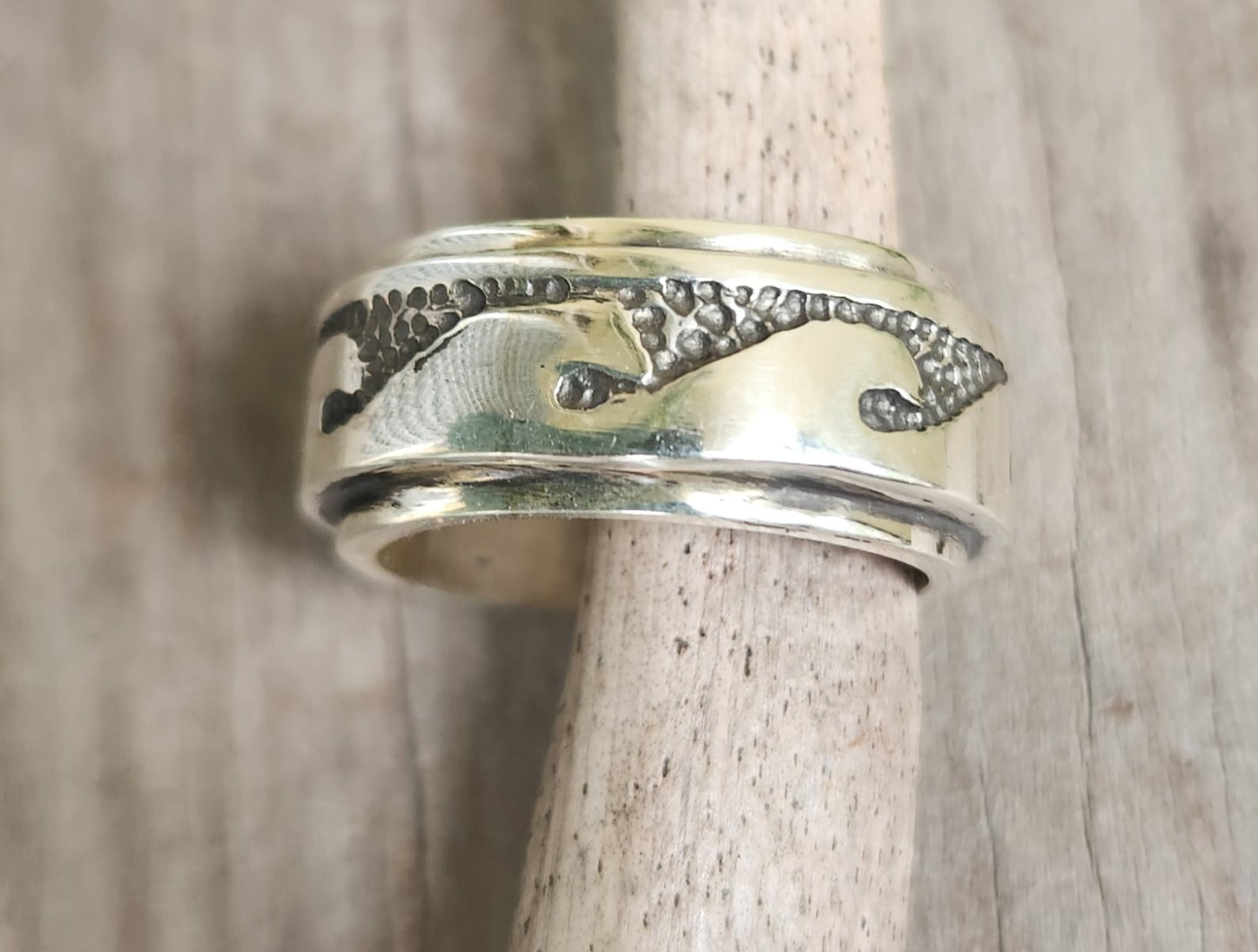 Heavy wave ring,925 sterling silver,10mm surf wave wedding band