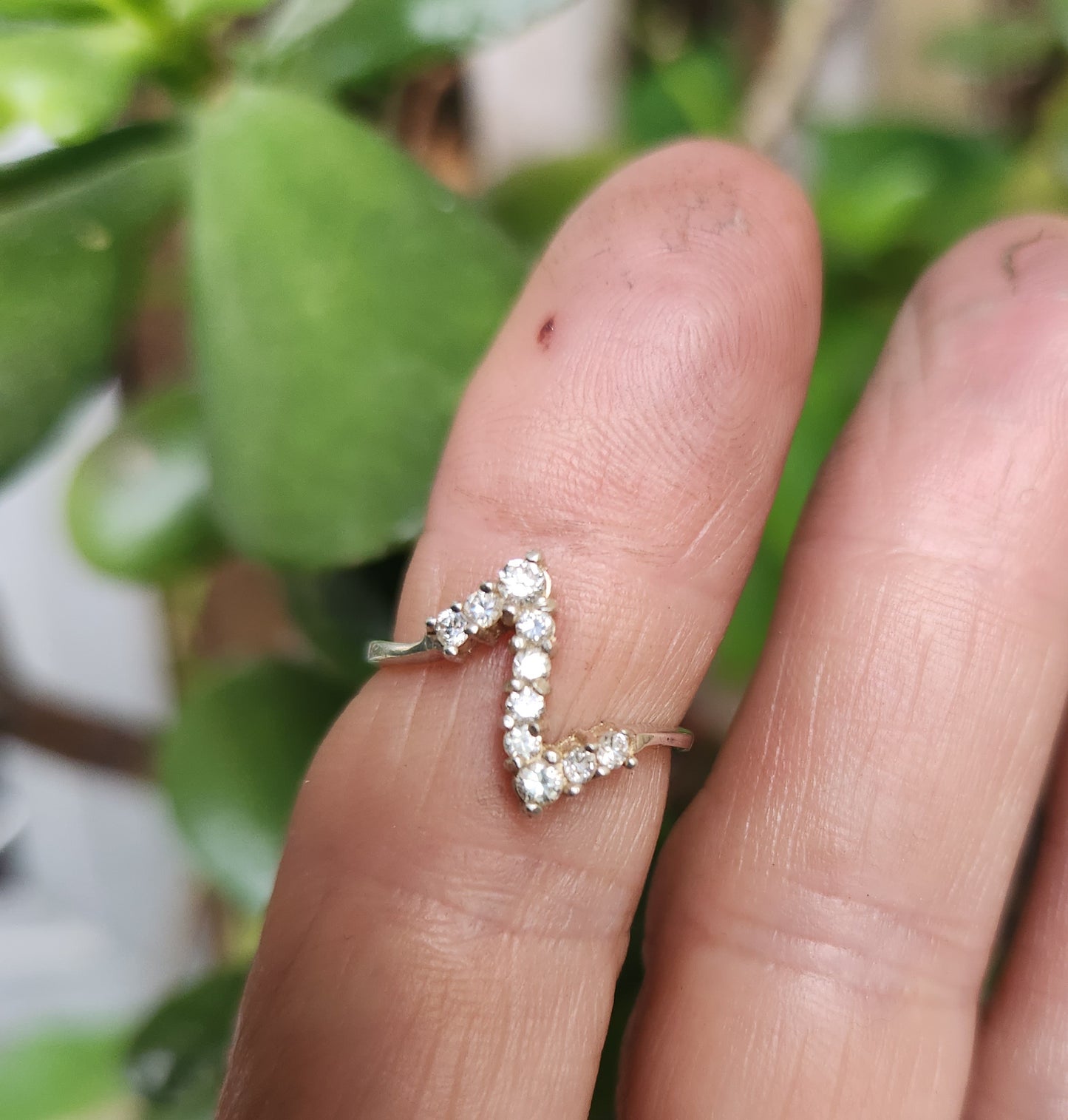 Small Cz ring,925 sterling silver, dainty pinkie ,Cubic zirconia ,handmade, ring,goddess,boho