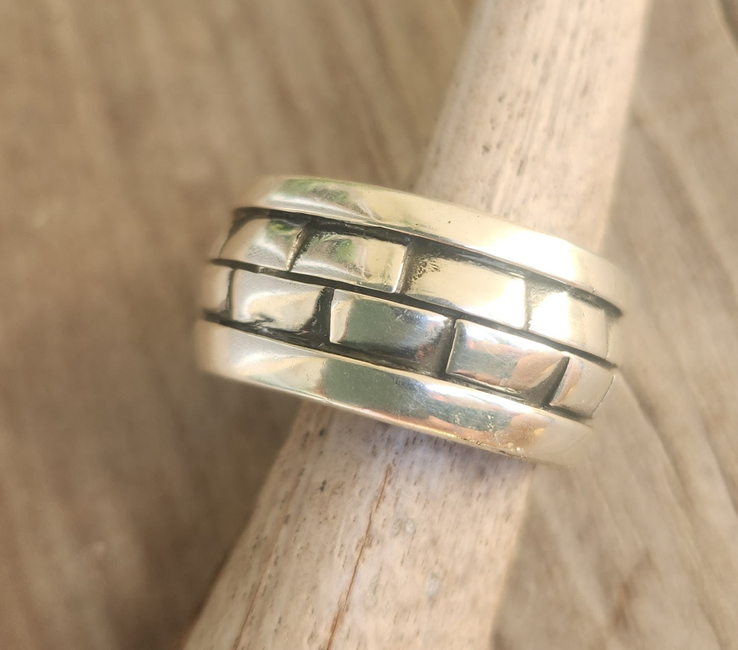wide mens silver ring, 925 sterling silver, handmade,wedding band