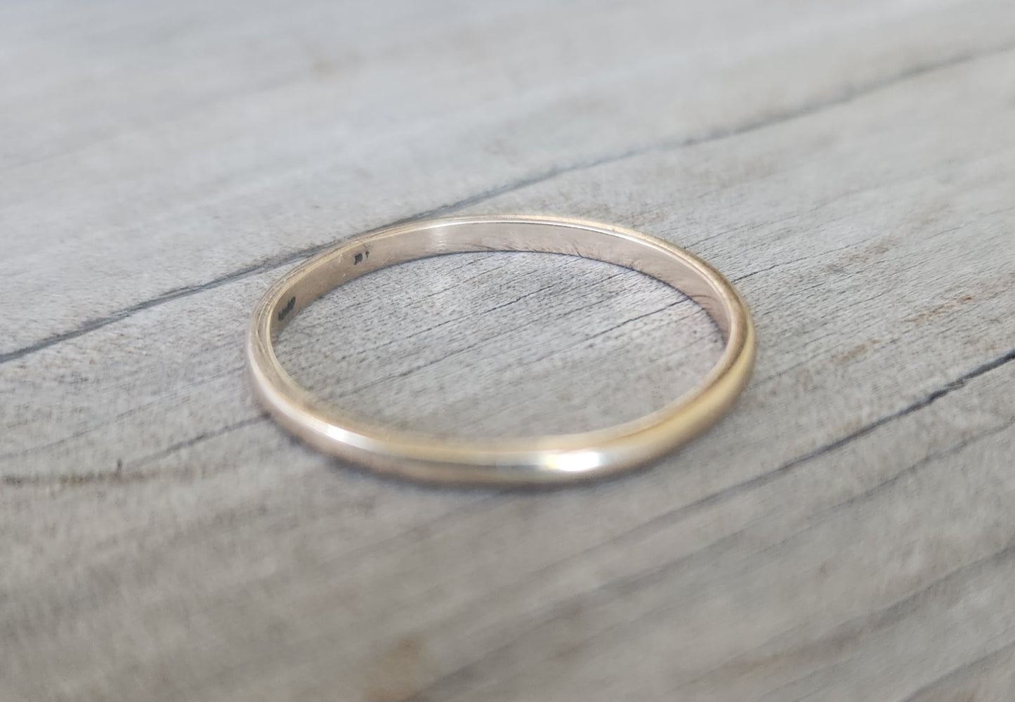 9k gold Stackerable ring 9ct  solid gold not plated 1.5mm plain gold band fine dainty boho pinkie stacker rose gold yellow
