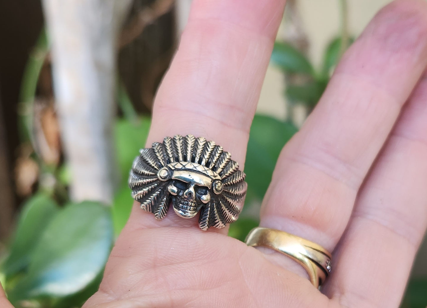 indian ring,sterling silver,skull ring,indian skull,Indian chief,tribal,boho ring,unisex,gypsy,eithnic,
