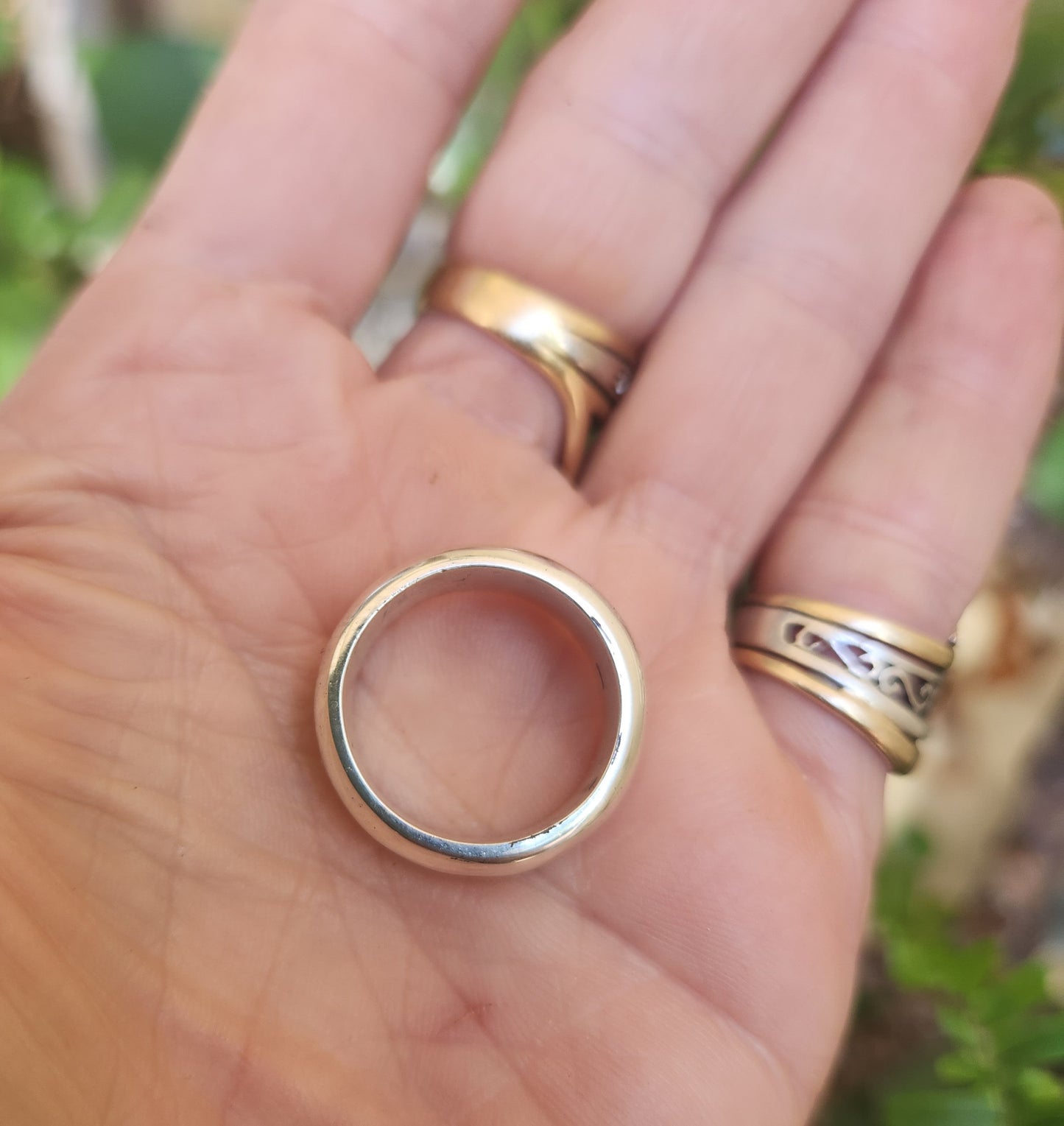 9mm silver ring,925 solid sterling silver,handmade plain band ,rounded band,unisex,d ring,