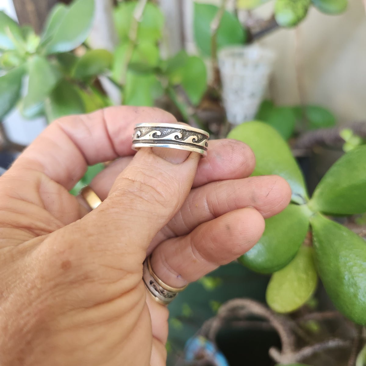 Wave Surf ring,925 sterling silver, ocean sea wedding ring
