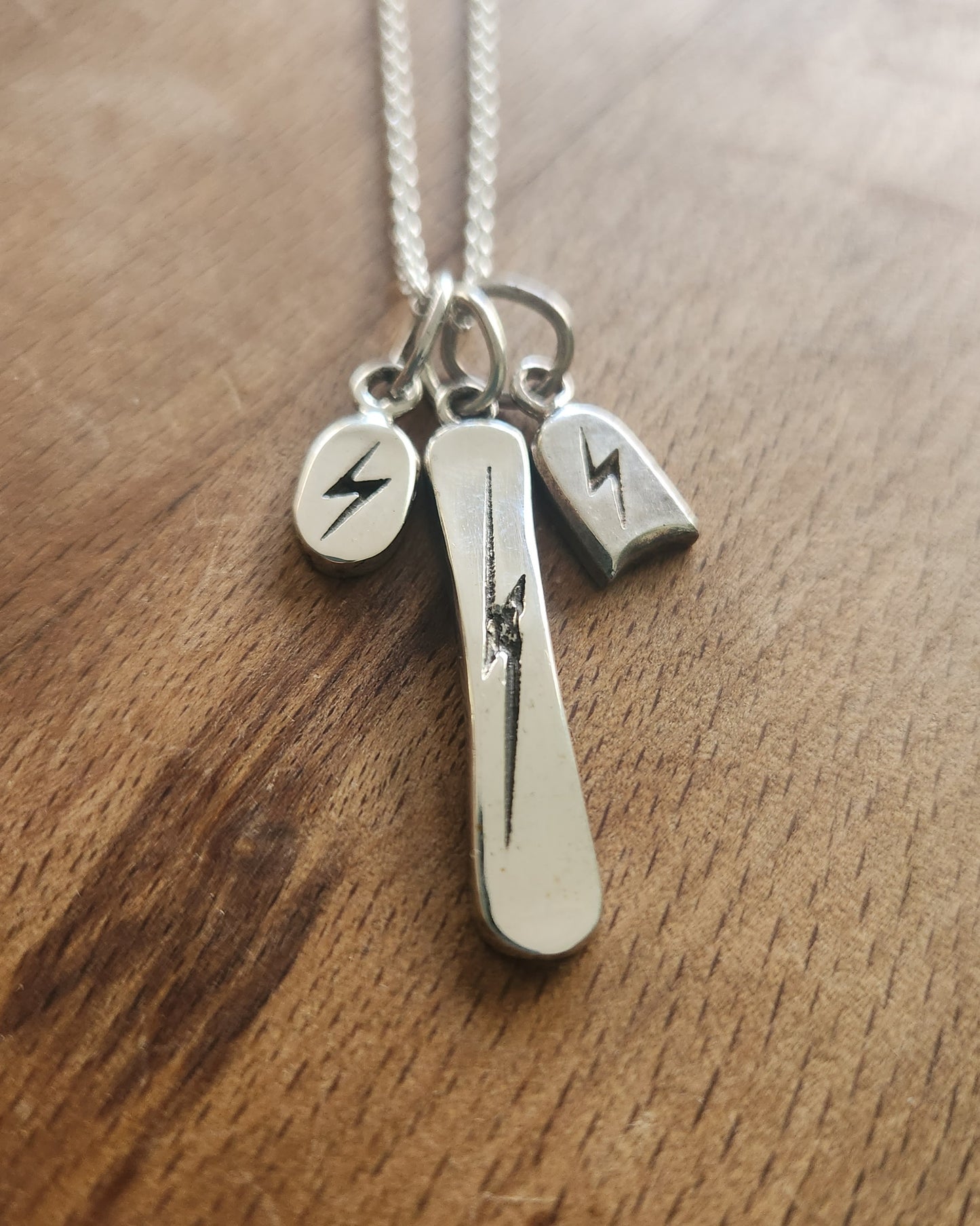 Lightening bolt pendant/charm,925 sterling silver jewelry,handmade