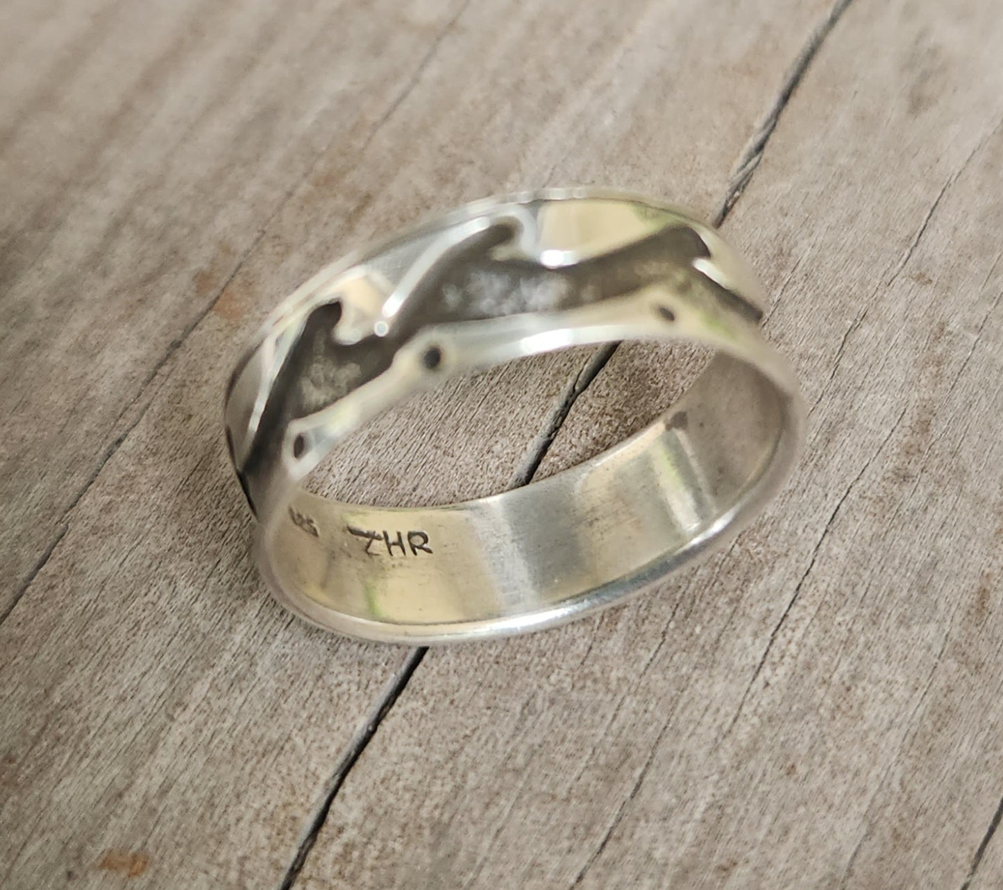 Wave Surf ring,925 sterling silver, ocean sea wedding ring