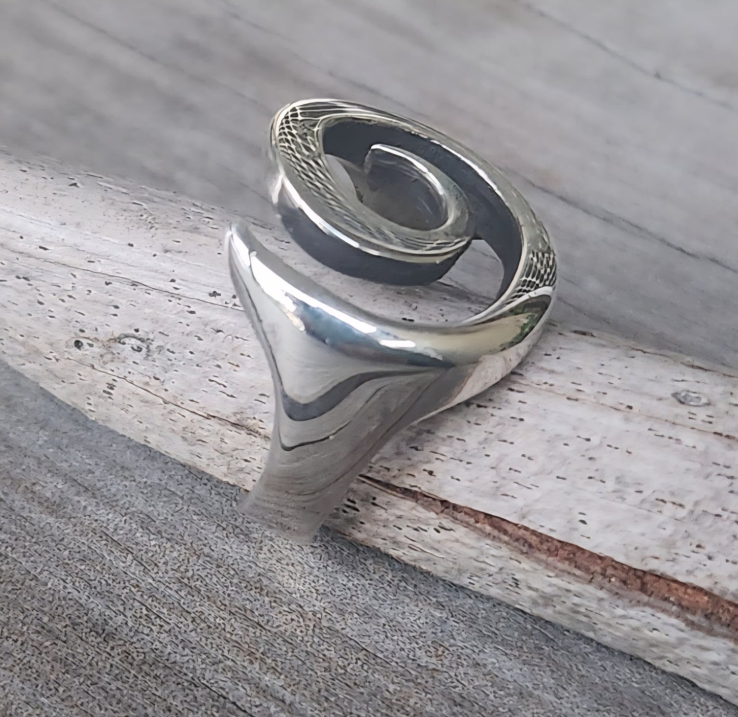 Swirl ring,Sterling silver,chunky ring,handmade,boho,goddess, steampunk,gothic,art nouveau celtic,tribal,gypsy,spiral,maori koru