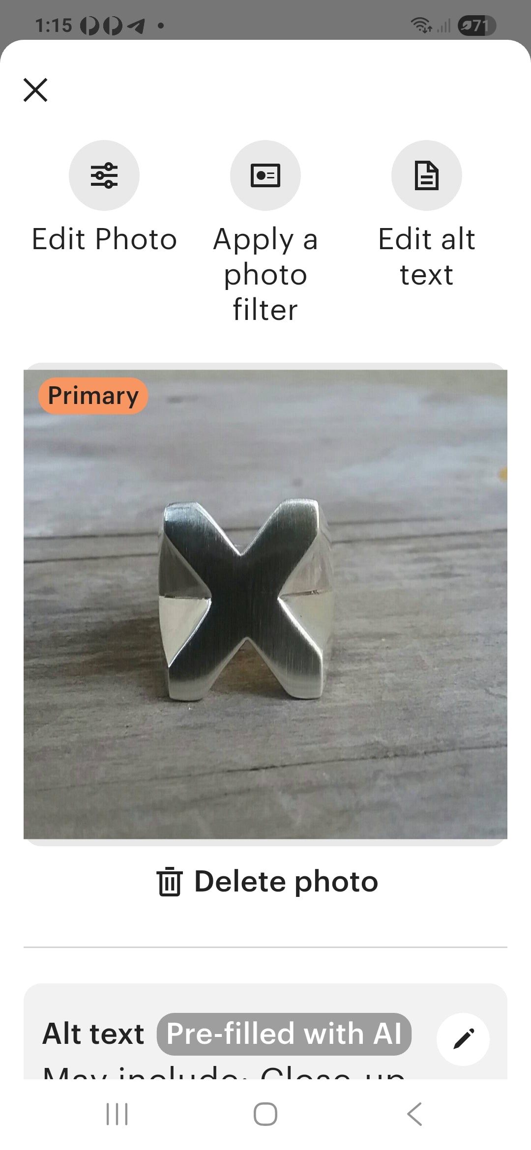 X solid ring,925 sterling silver,heavy X gen, X man ring, X generation.