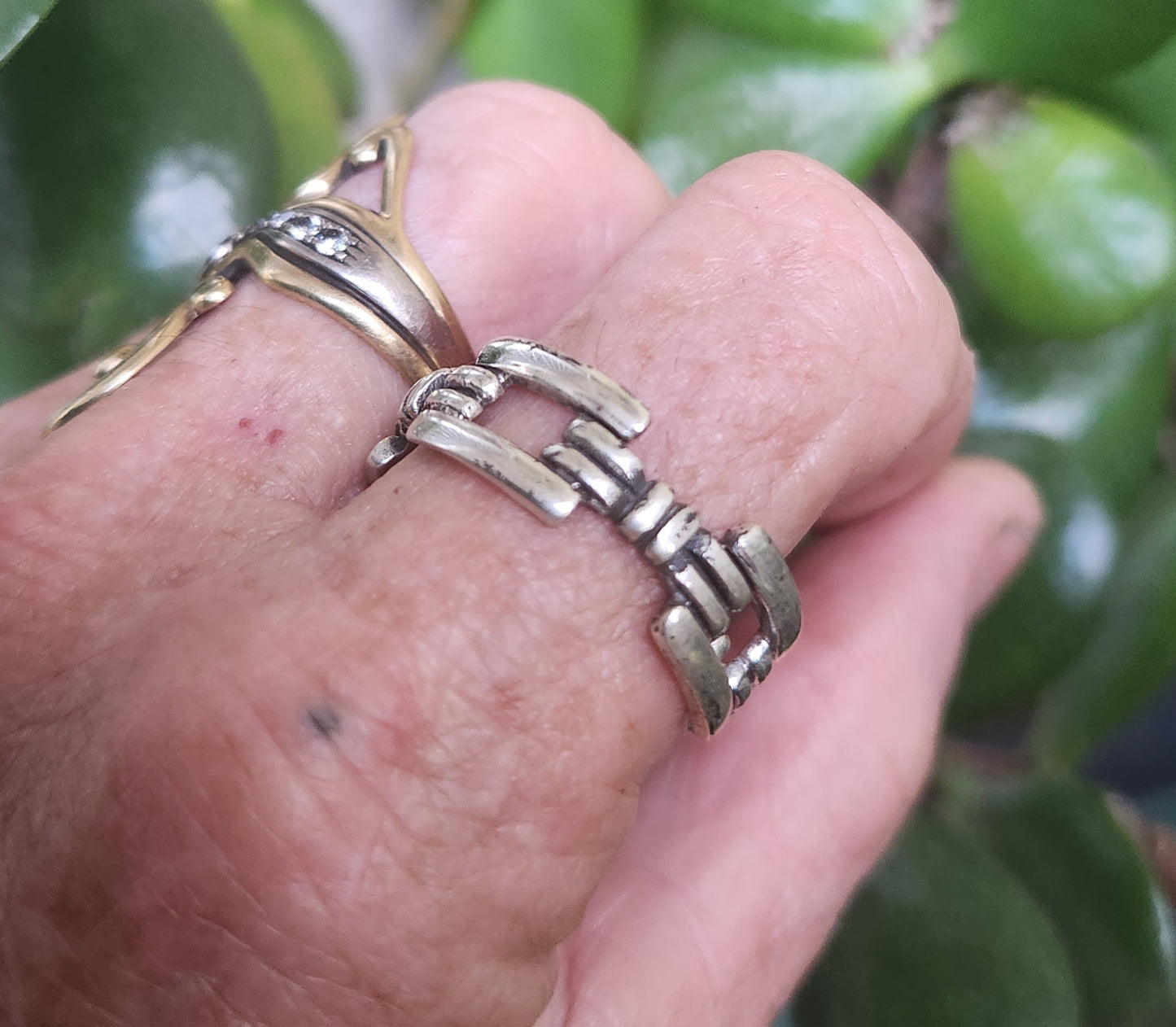 Chain link style ring, 925 sterling silver,fine wedding band,handmade,retro,boho,hipster,