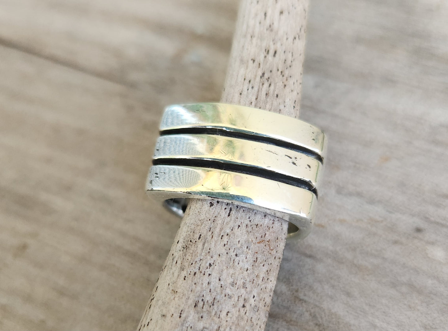 Heavy 13mm wide band, rectangle,925 sterling silver, heavy plain silver, handmade,ladies fashion,wide silver ring,flat top.