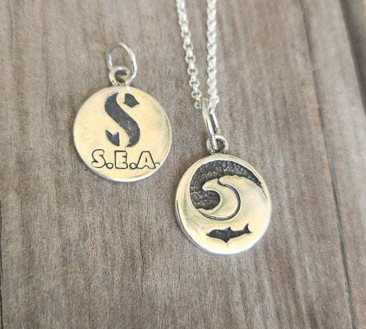 Wave sea pendant,925 sterling silver,marine medallion,fishing,dolphin, surfer,surf, diver,snorkelling pendant,sailor, wave,surfer,surf,beach jewelry,handmade,