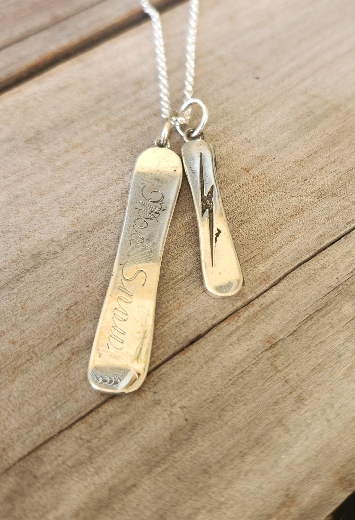 Snowboard ski pendant,925 sterling silver,mode snow jewelry,handmade