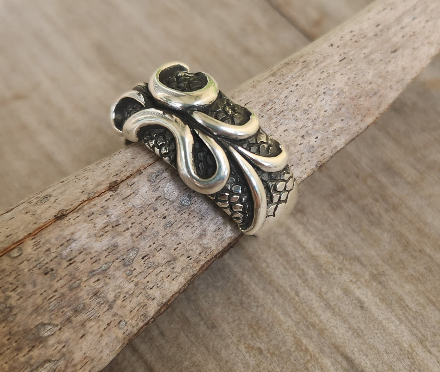 Thick silver band,925 sterling silver ring,dragon skin, modern,steampunk,tribal,dress ring,wedding