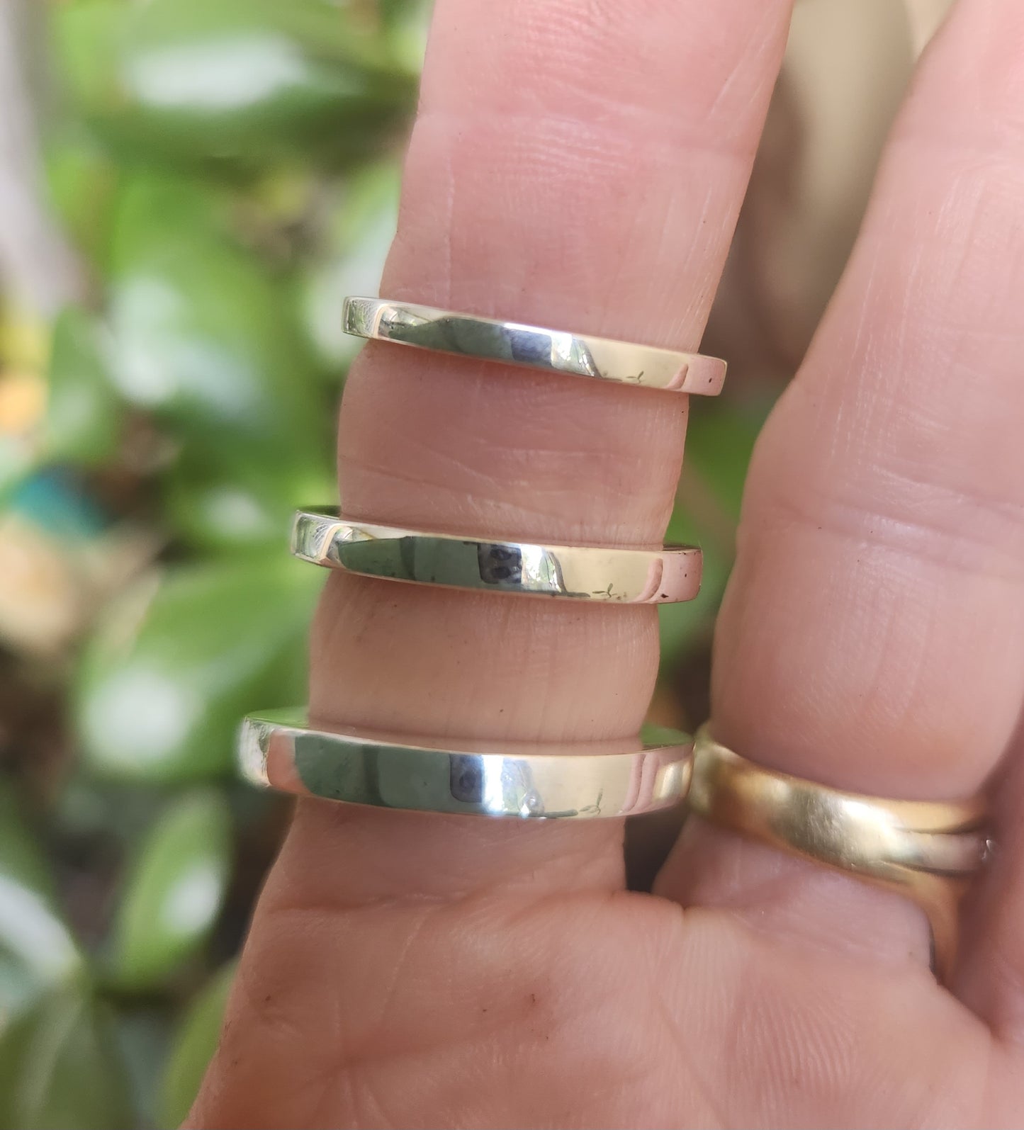 Narrow stacker ring,Sterling silver,thin 2mm square band, unisex,handmade,
