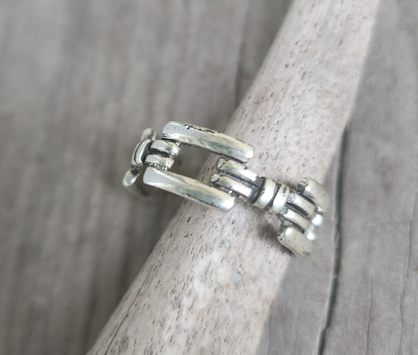 Chain link style ring, 925 sterling silver,fine wedding band,handmade,retro,boho,hipster,