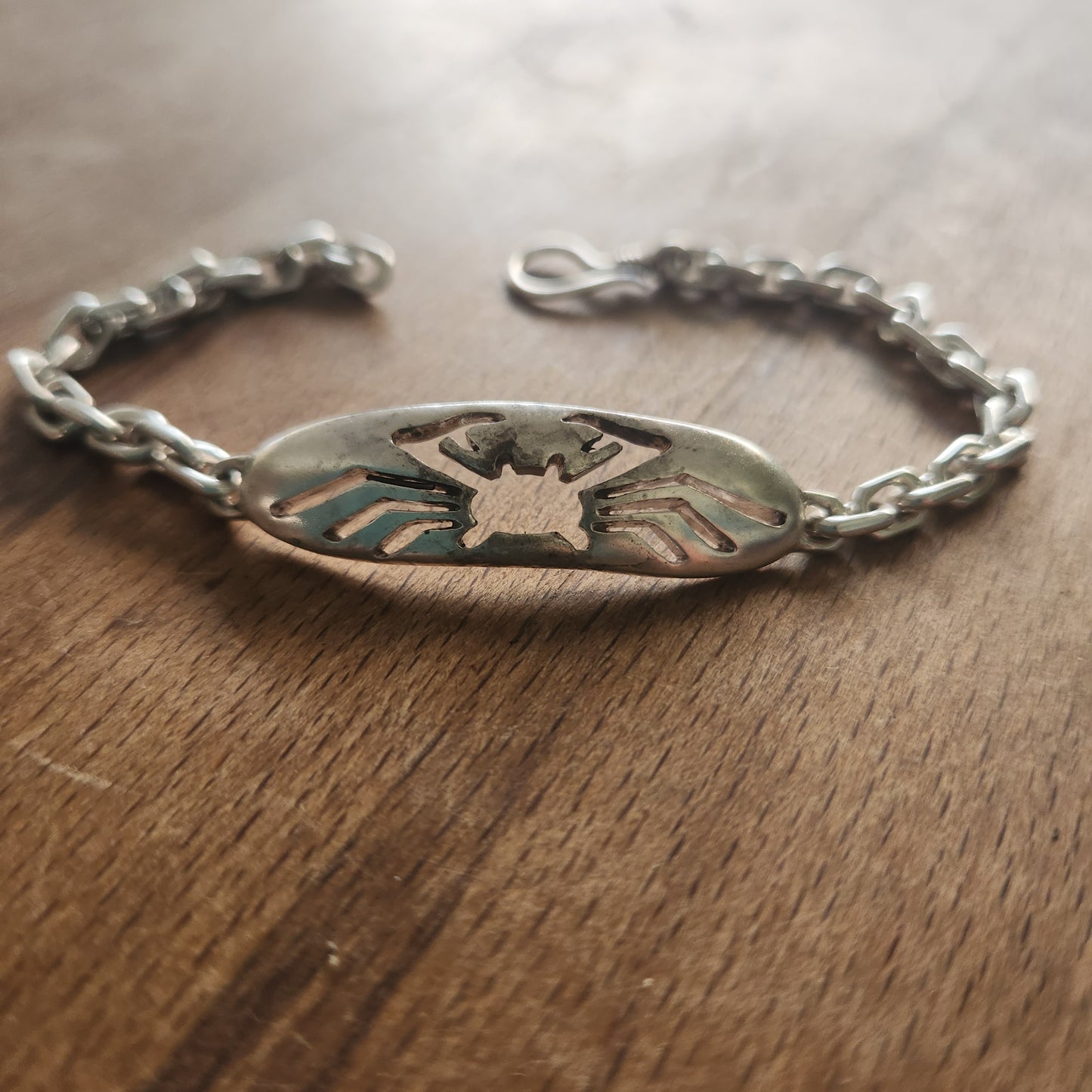 Wave surf chain bracelet,925 sterling silver,handmade,fisherman,marine ocean jewelry