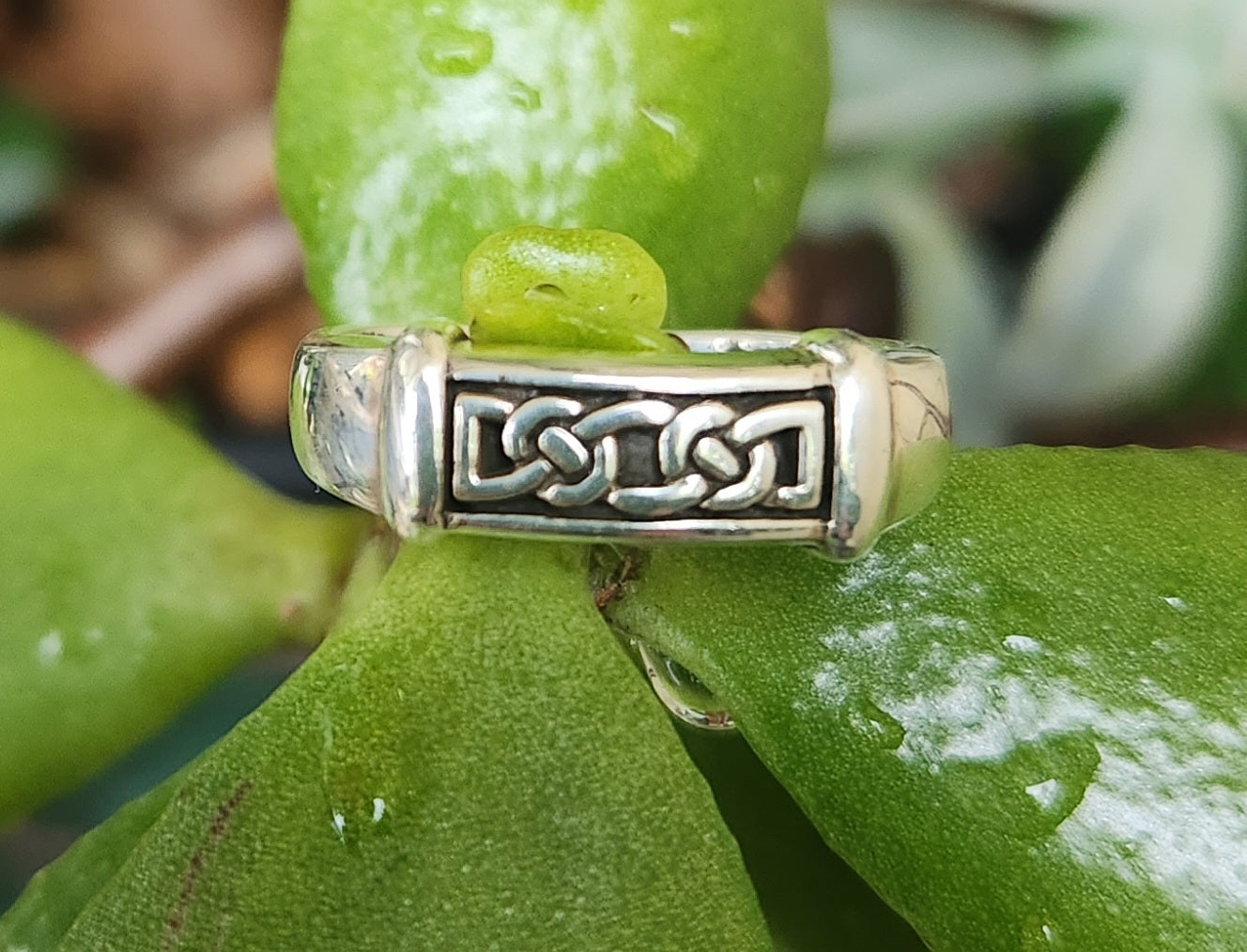Celtic twisted ring band,925 sterling silver