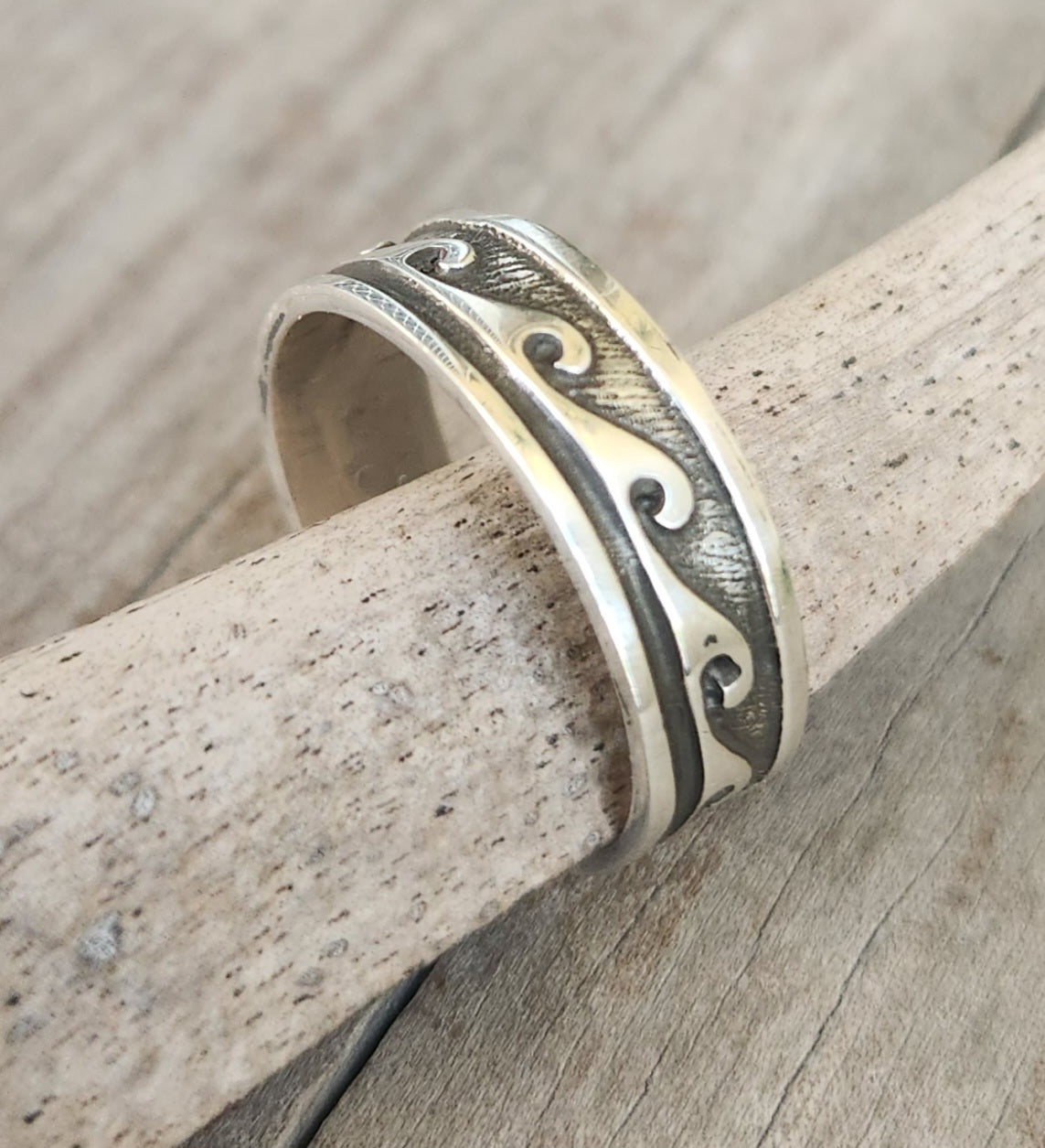 Wave Surf ring,925 sterling silver, ocean sea wedding ring