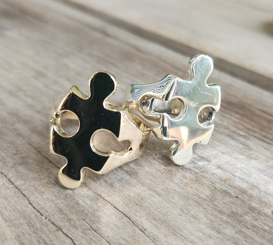 Jigsaw puzzel ring,sterling silver,long plain silver ring,modern minimalist, signet ring