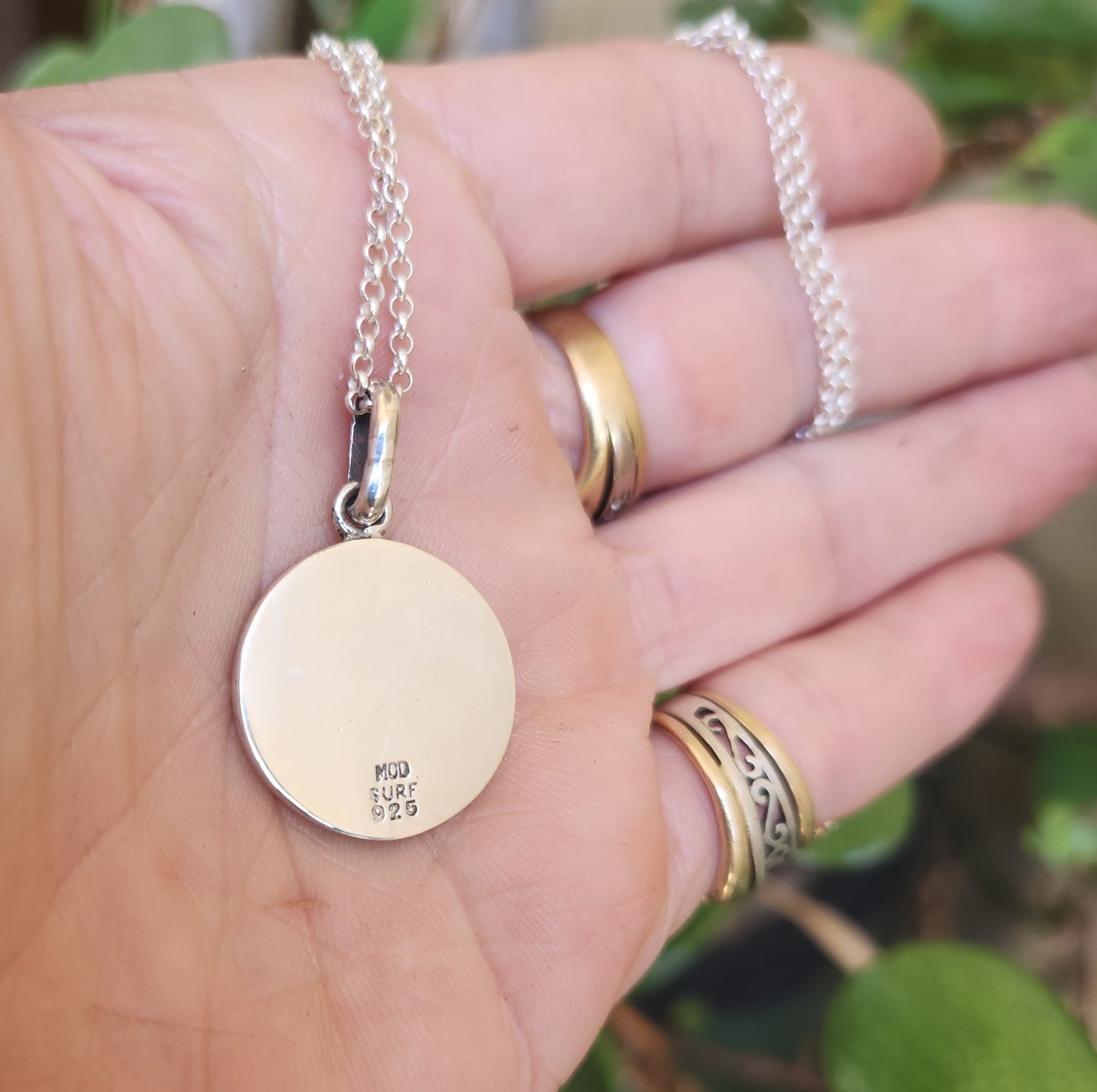 Wave pendant,sterling silver medallion,surfer,surf pendant,sailor,diver, wave,surfer,surf,beach jewelry,handmade,