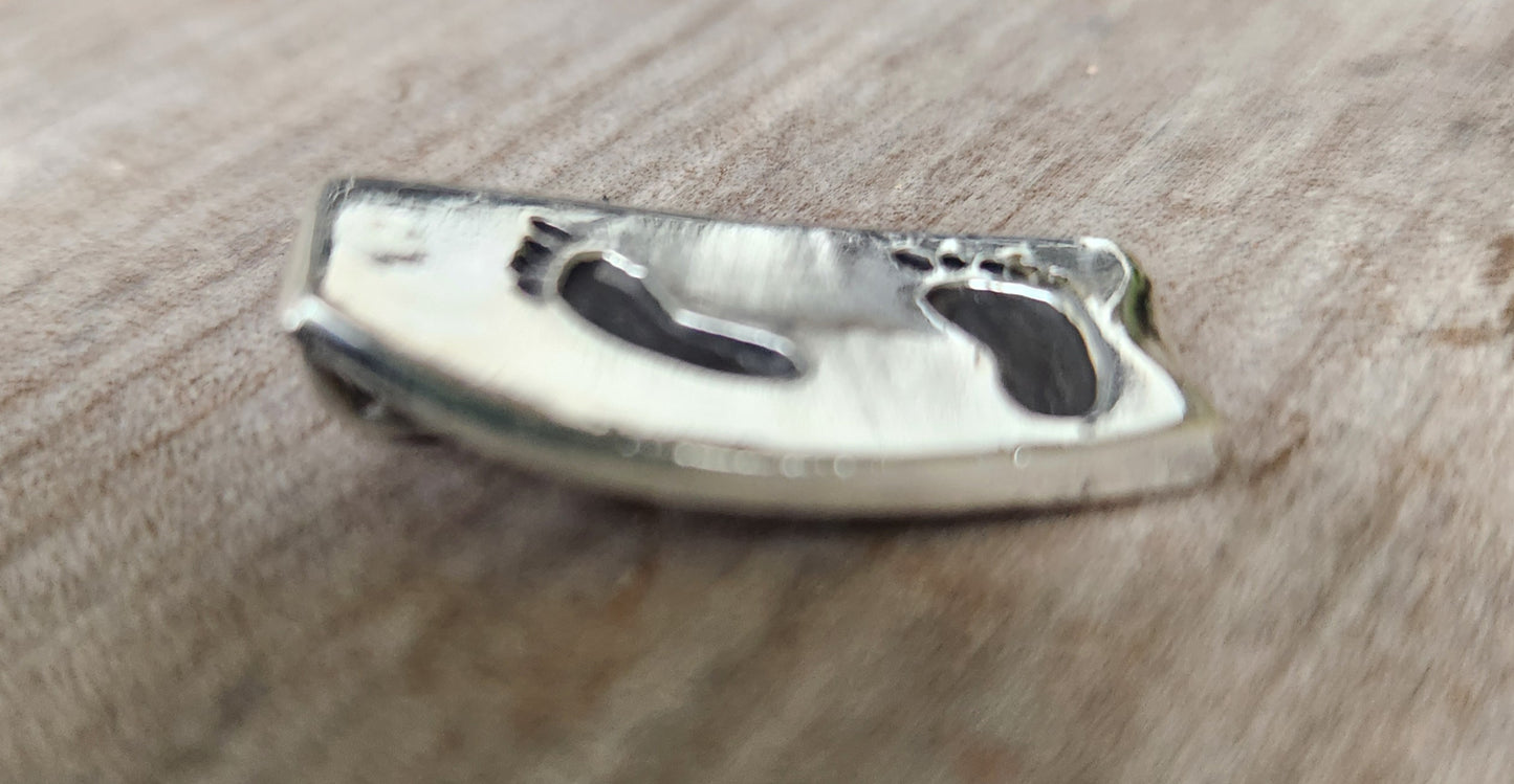 Bodyboard,Boogie board pendant,925 sterling silver,footprint ,beach jewelry,handmade