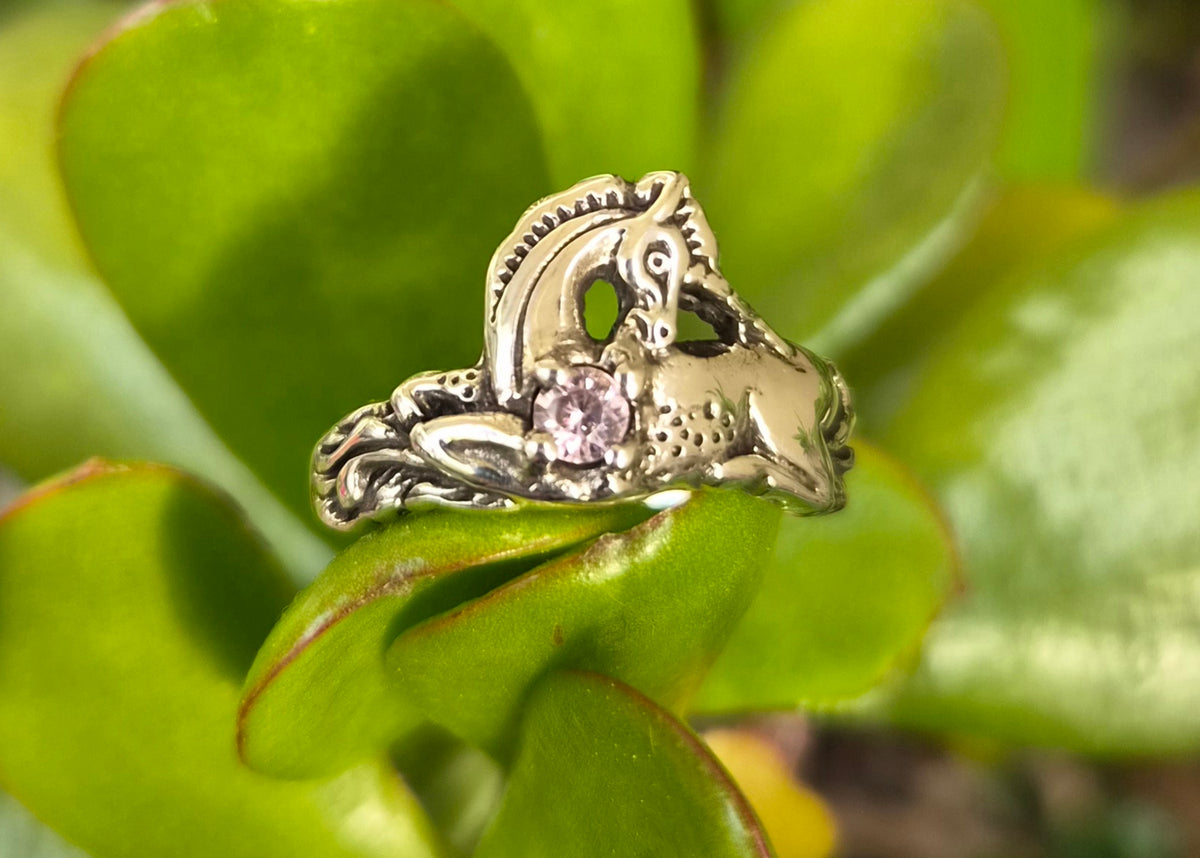 Unicorn turquoise ring,925 sterling silver, mythical horse, fantasy, new age, boho,handmade