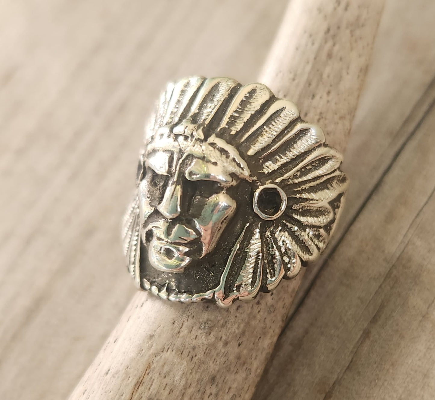 Indian chief ring,925 sterling silver,tribal,handmade silver,boho,ethnic,Indian face,