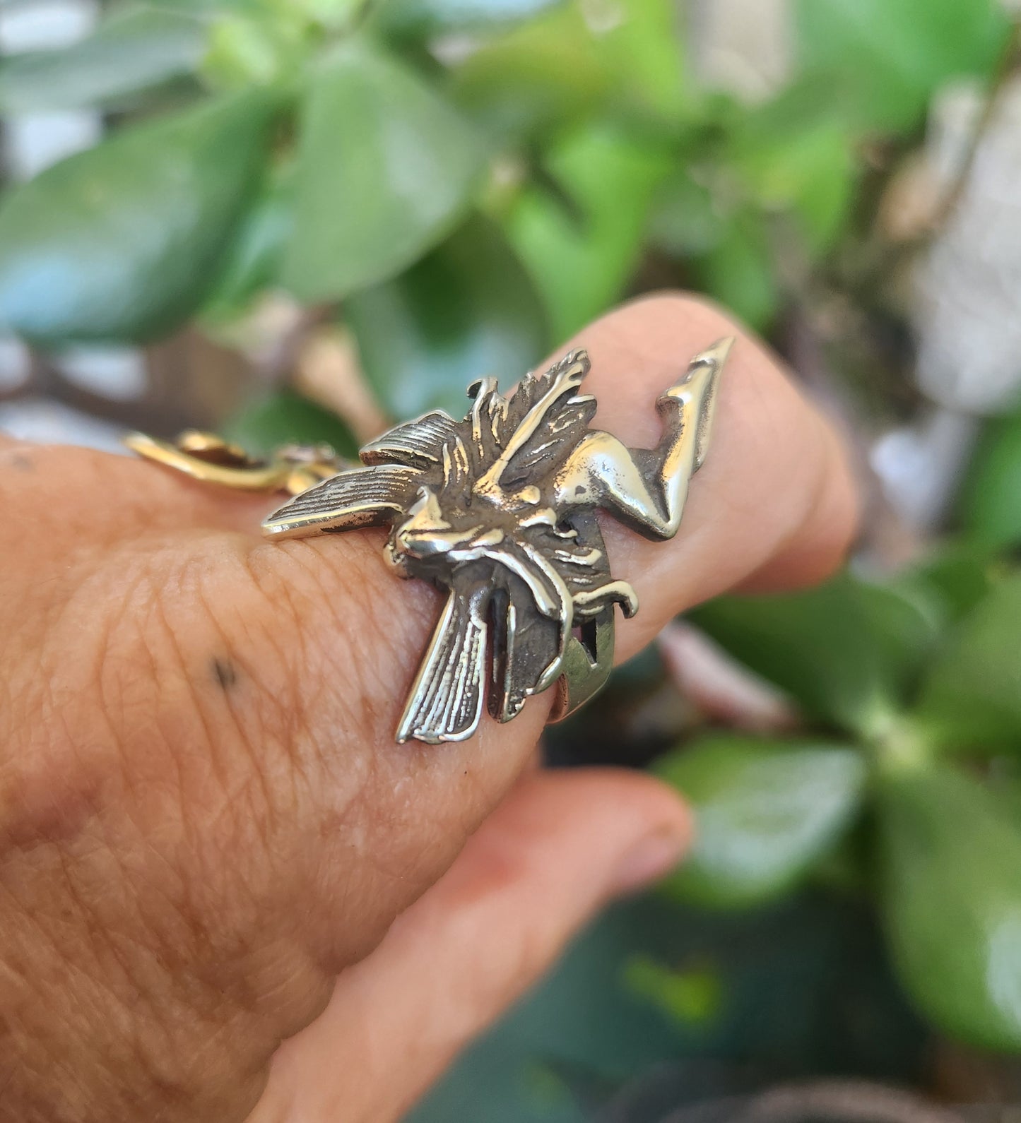 fairy ring,sterling silver,art nouveau faerie,woodland,goddess,angel,new age,magic,boho,nymph,women's fashion,gypsy,shic,goddess