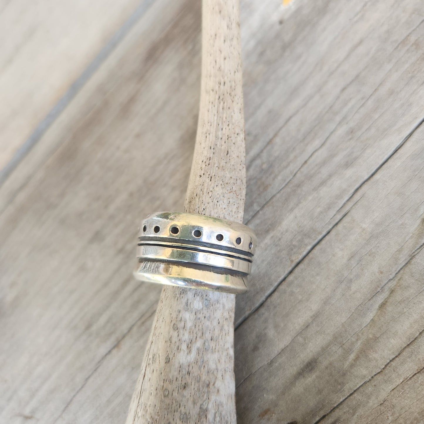 Heavy 16mm wide solid ring,925 sterling silver modern industrial band,handmade,rustic