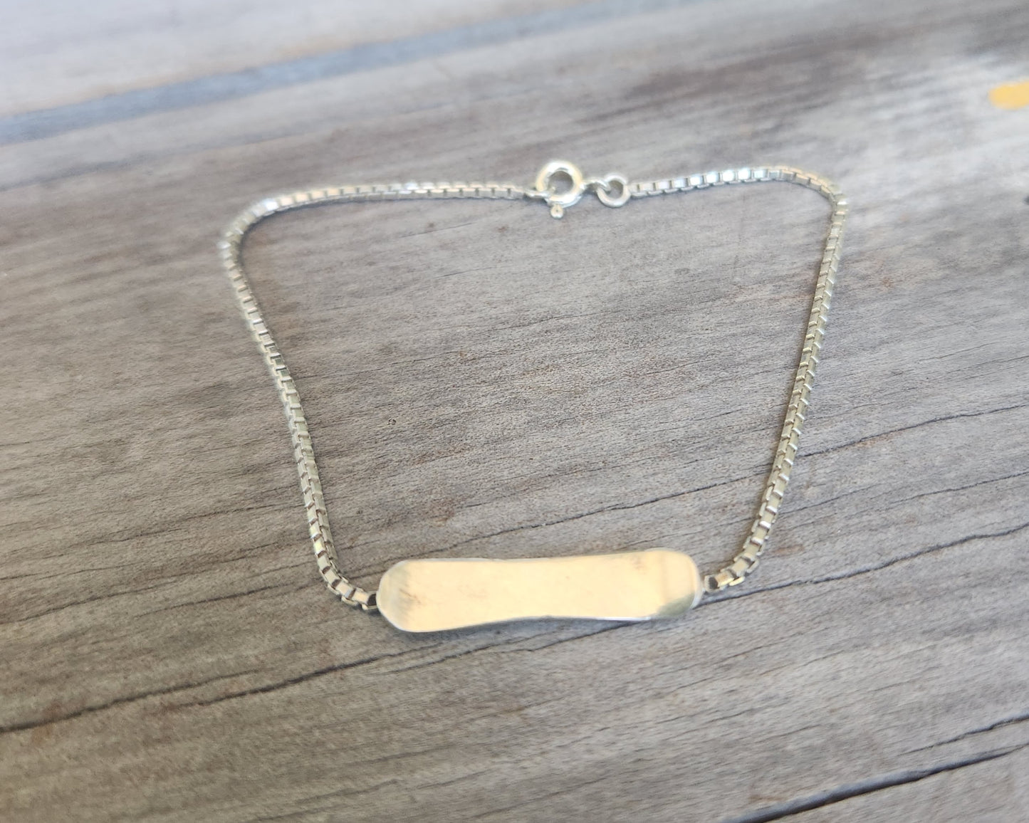 Silver ID bracelet,925 sterling silver,girls chain bangle,skateboard,snowboard,chain bracelet,