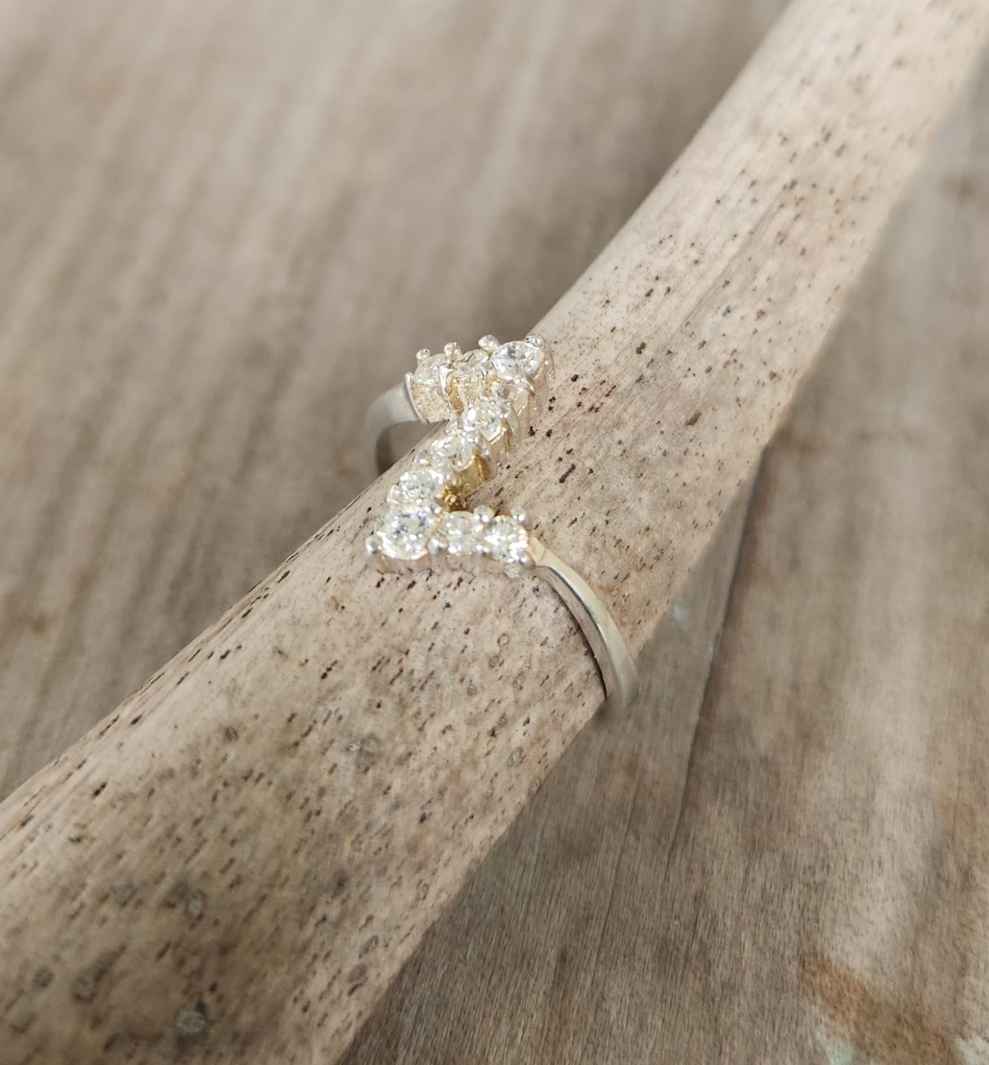 Small Cz ring,925 sterling silver, dainty pinkie ,Cubic zirconia ,handmade, ring,goddess,boho