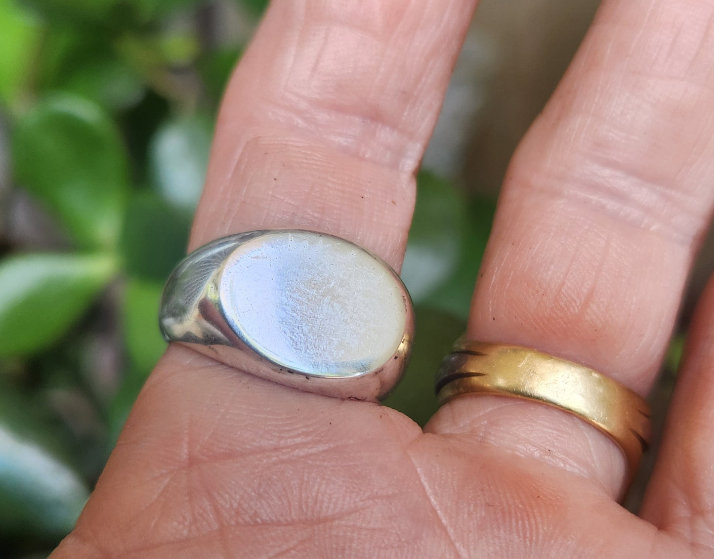 Signet ring,oval top, ring,solid signet,sterling silver,chunky,handmade,boho,college ring,blank ring,plain silver signet,unisex