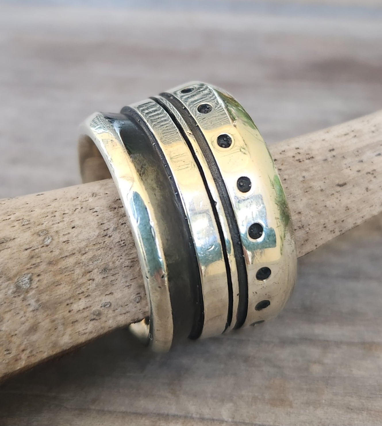 Heavy 16mm wide solid ring,925 sterling silver modern industrial band,handmade,rustic