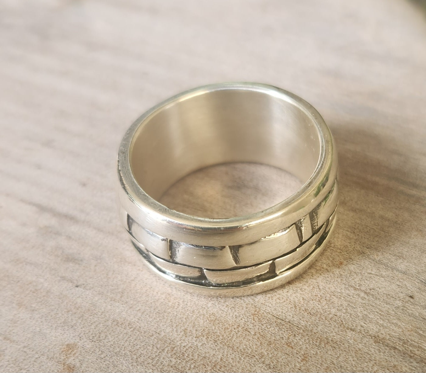 wide mens silver ring, 925 sterling silver, handmade,wedding band