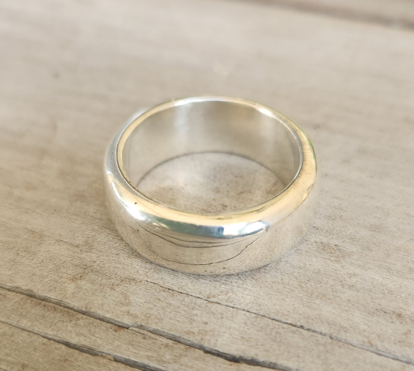 8mm silver ring,925 solid sterling silver,handmade plain band ,unisex,