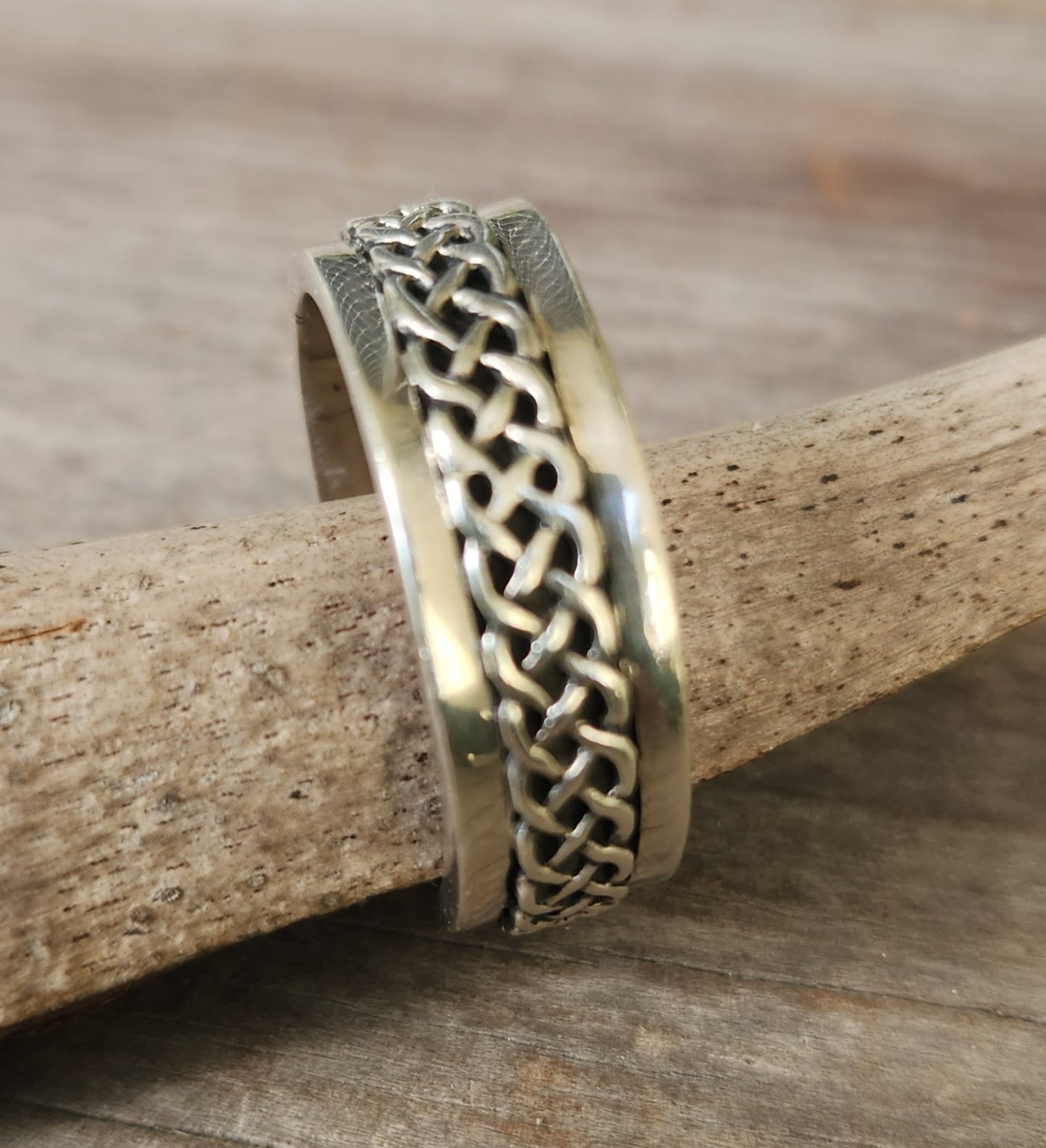 Celtic twisted wire ring,925 sterling silver,tribal band,mens wedding