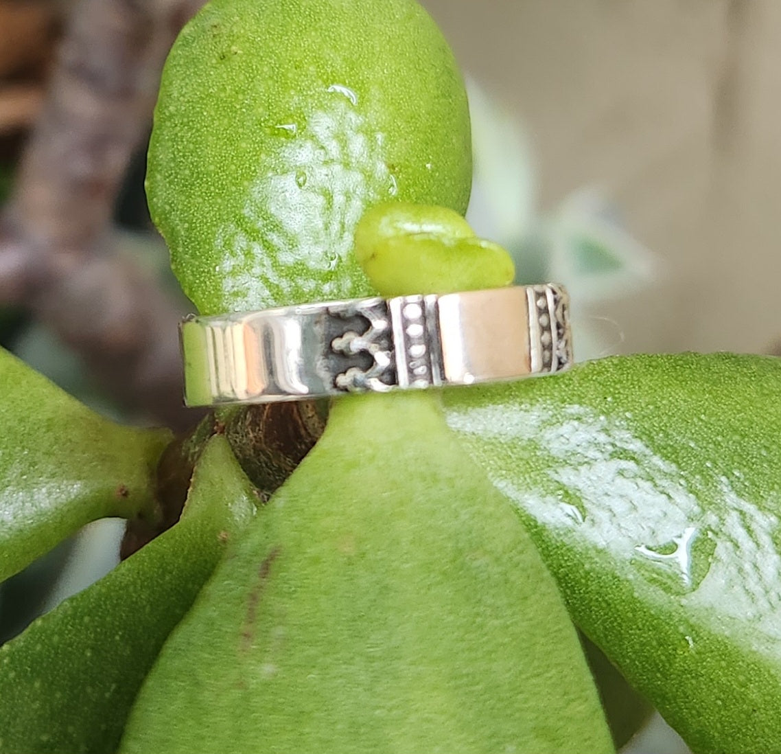 Gold and silver two tone ring,9k gold centre on 925 sterling silver band,gold ball,mixed metal wedding band