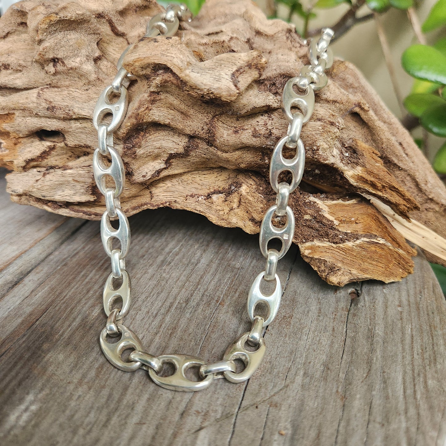 marine link bracelet or chain ,925 silver bracelet, handmade, unisex,boho,