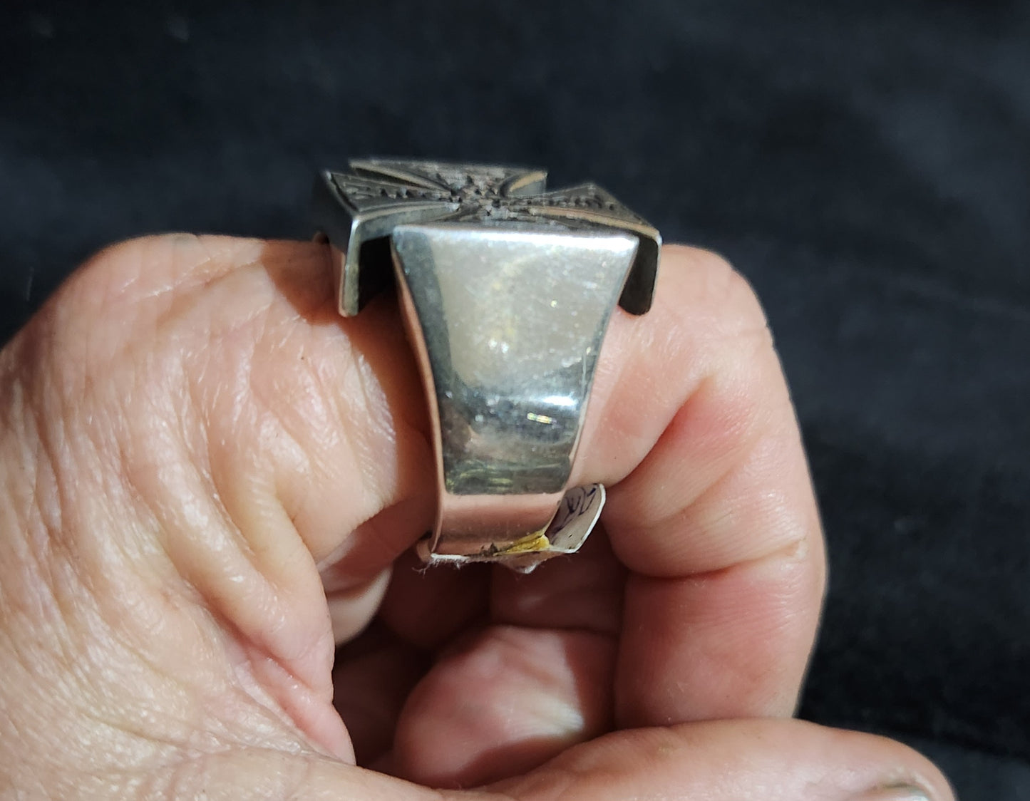 west coast cross choppers ring,925 sterling silver even sided cross, gothic,punk,large chunky mans Maltese cross ring,mens fashion,hot rod,rockabilly, biker,