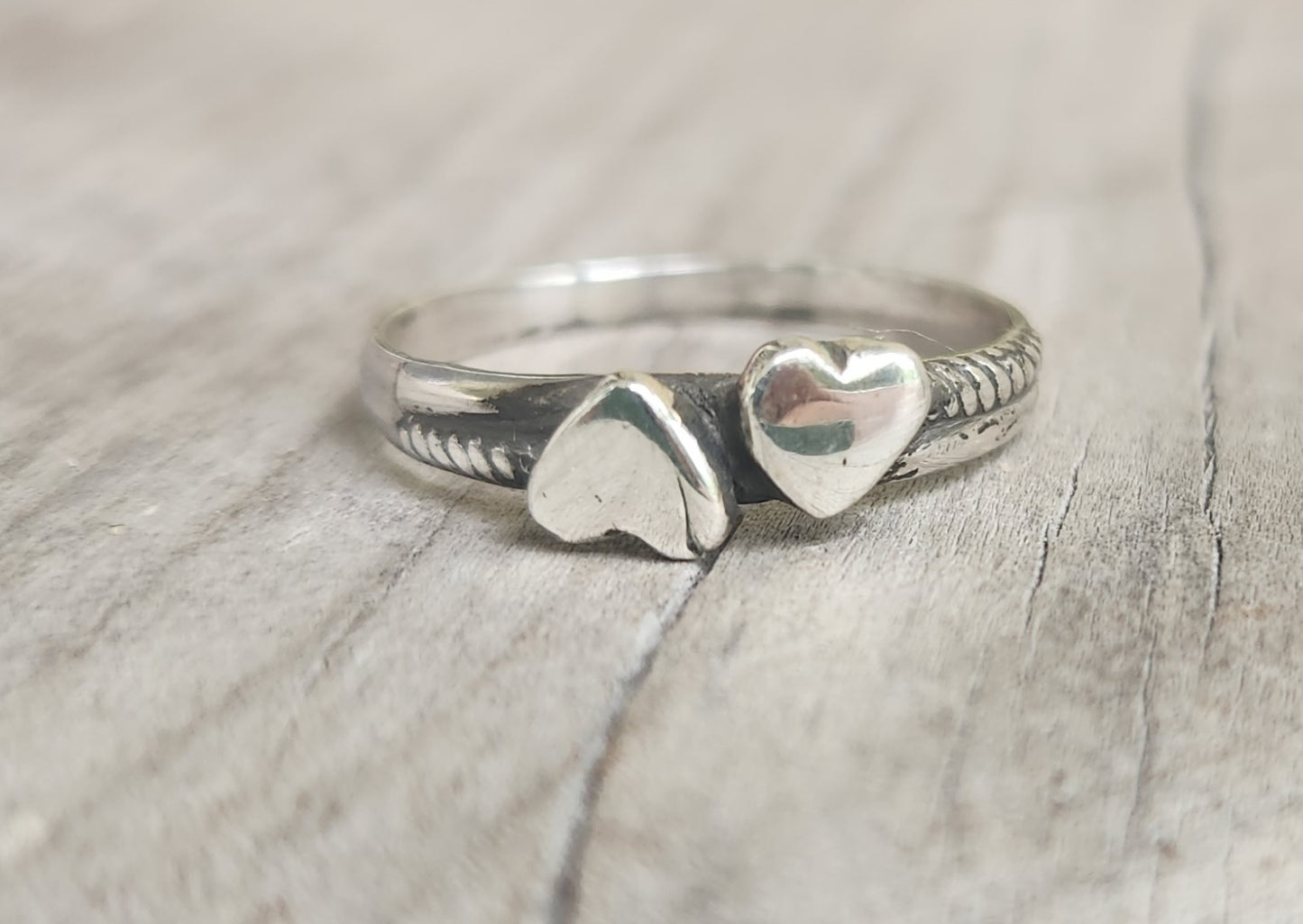 Heart ring,925 sterling silver,stacker band,halo,handmade,boho,goddess