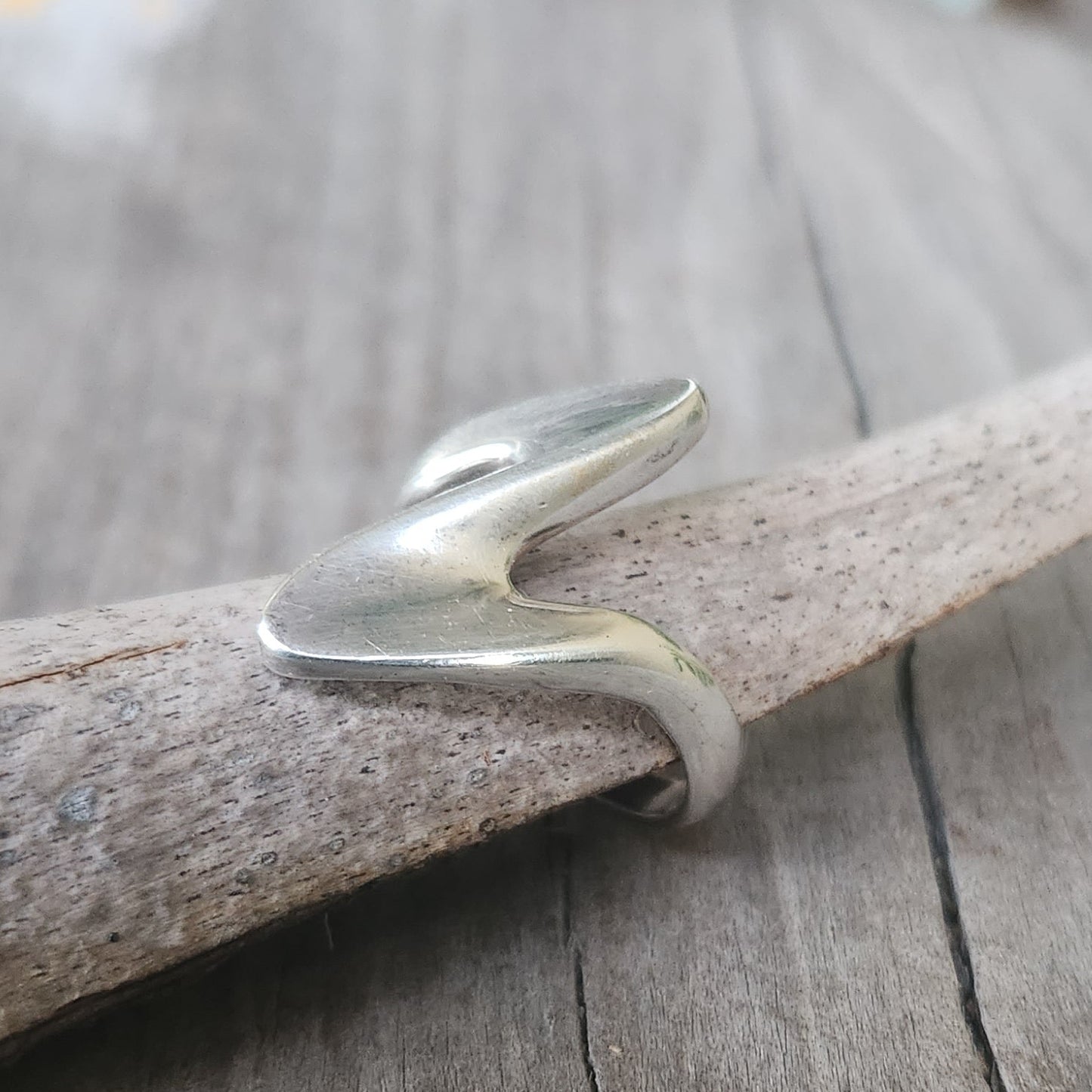 long silver ring,925 sterling silver,handmade,boho, alternative steampunk gothic art nouveau victorian