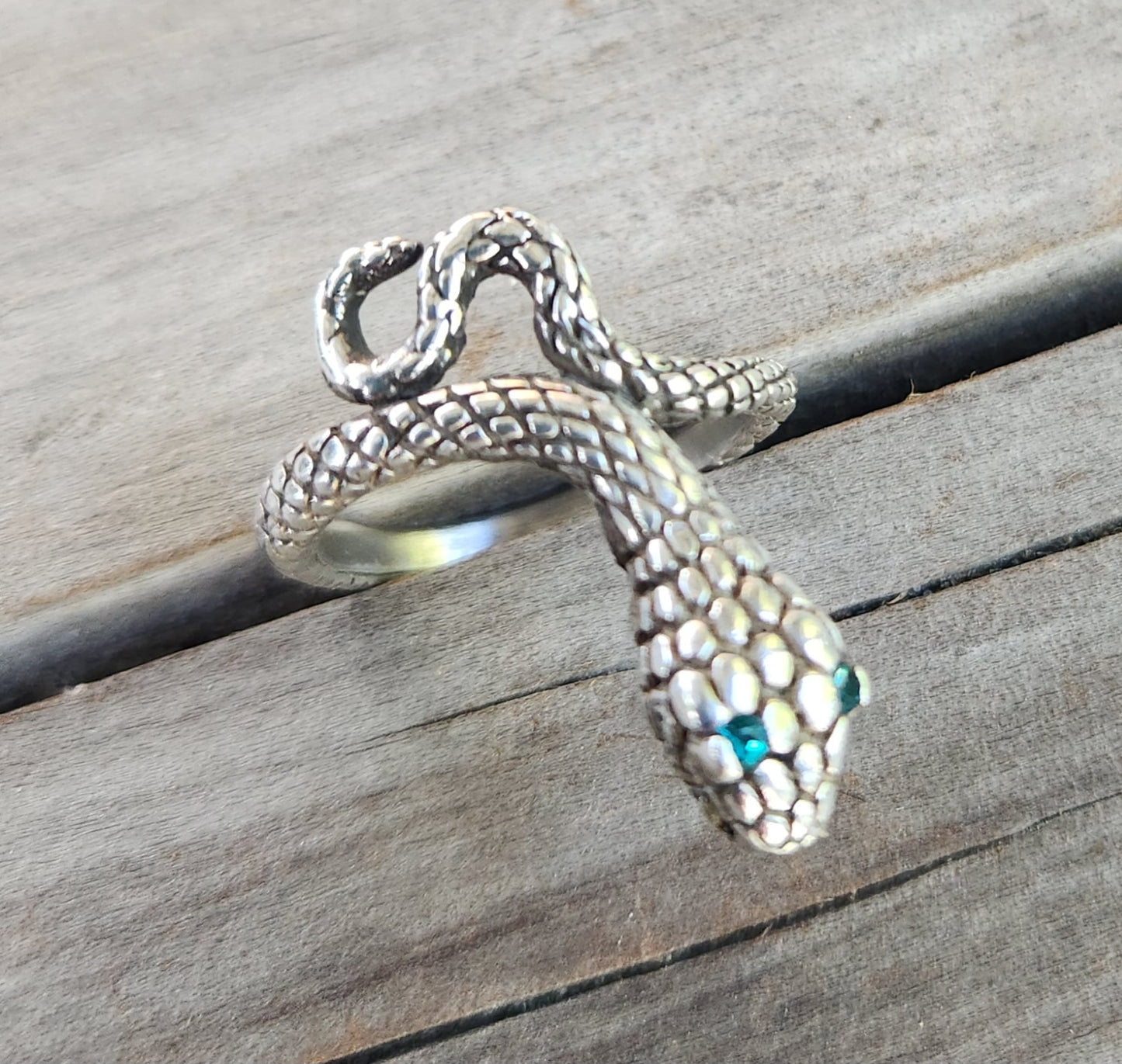 Silver snake ring