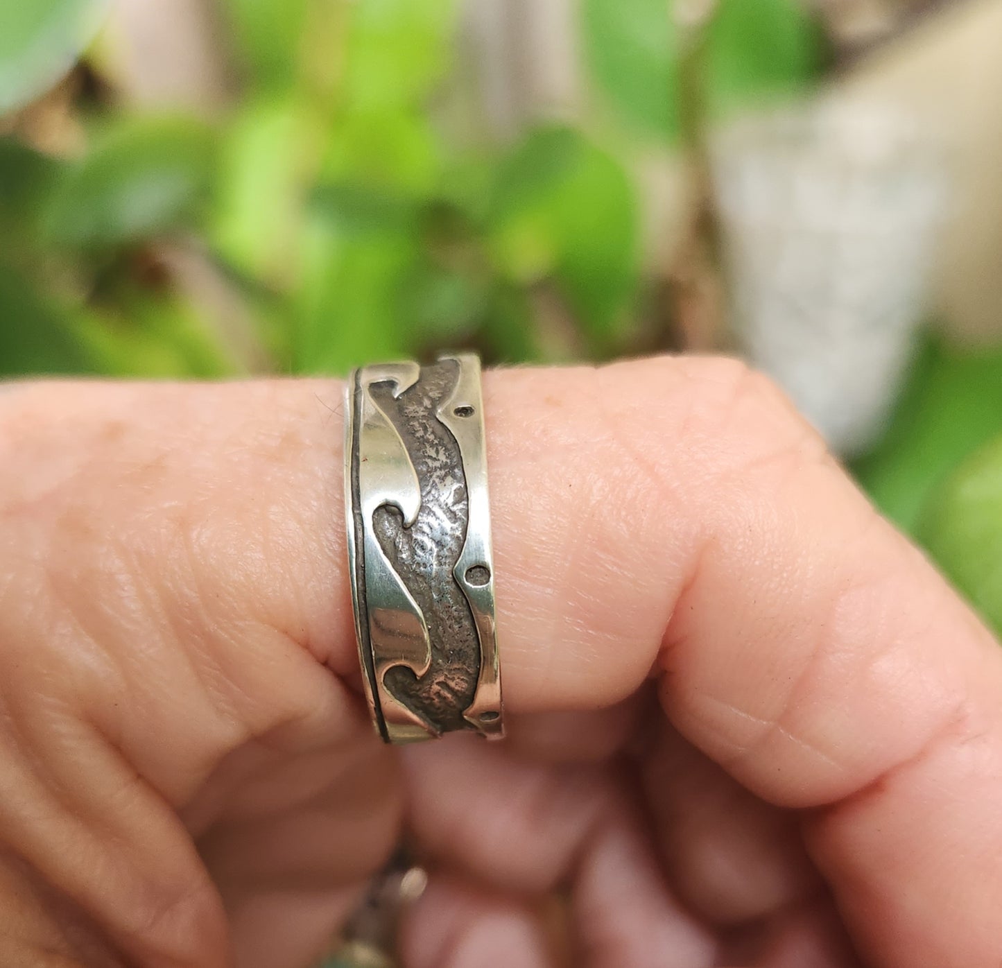 Wave Surf ring,925 sterling silver, ocean sea wedding ring