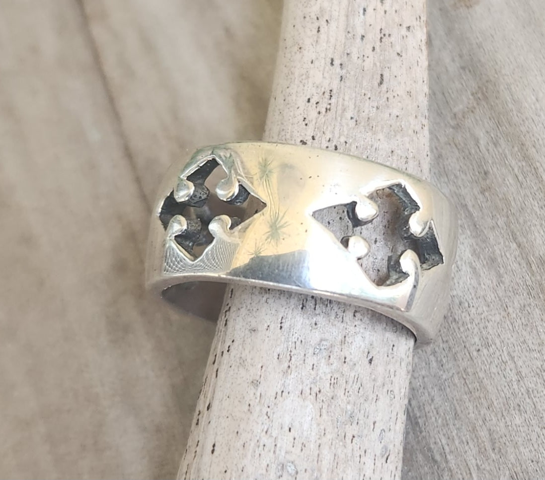 cross ring,925 solid sterling silver,even sided cross band,unisex wedding band, steampunk gothic punk sterling silver ring